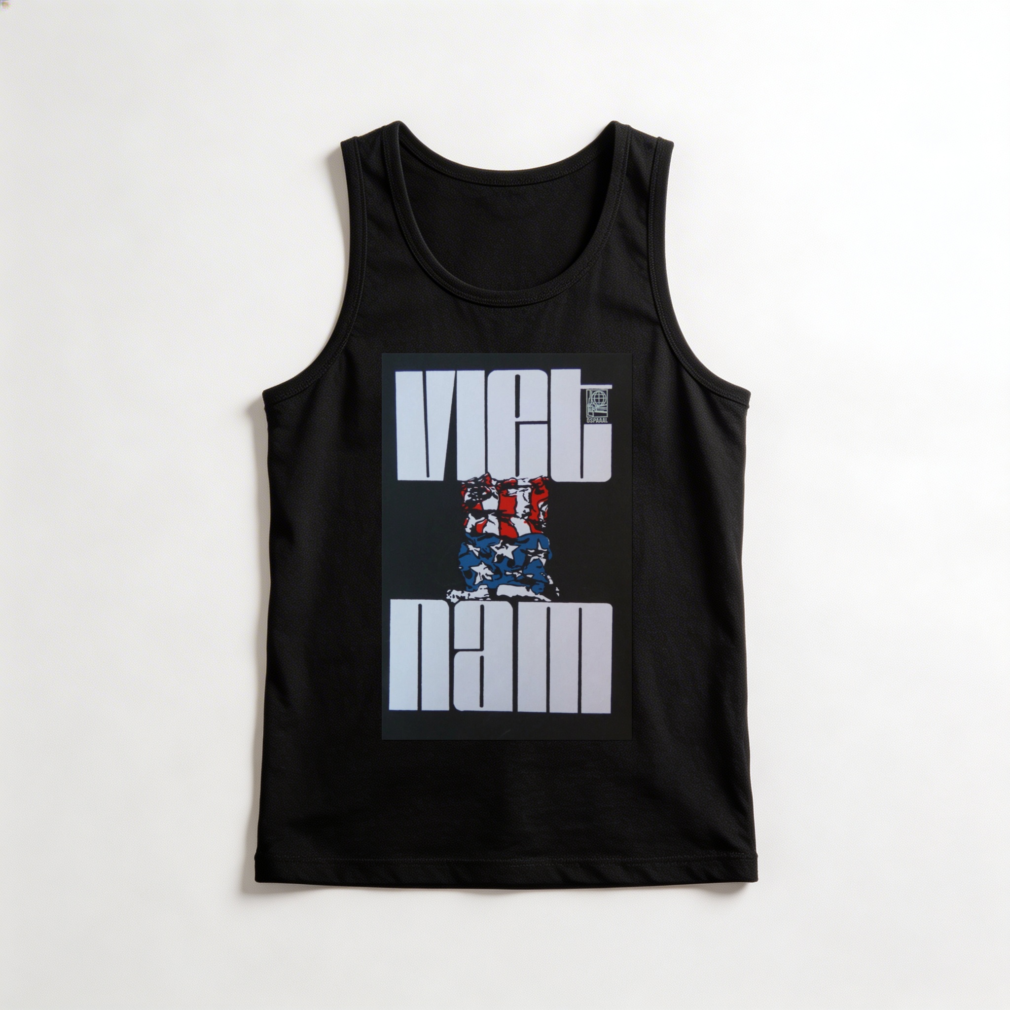 Camiseta_regata_preto_que_isso_camarada_-_Vietna_-_Rene_Mederos_1967 | Vietnã - René Mederos 1967