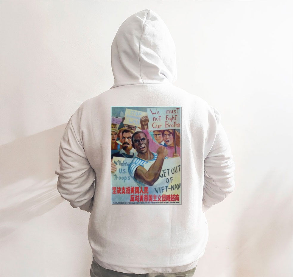 Moletom_branco_que_isso_camarada_-_Apoie_o_povo_americano_contra_a_agressao_no_Vietna | Apoie o povo americano contra a agressão no Vietnã