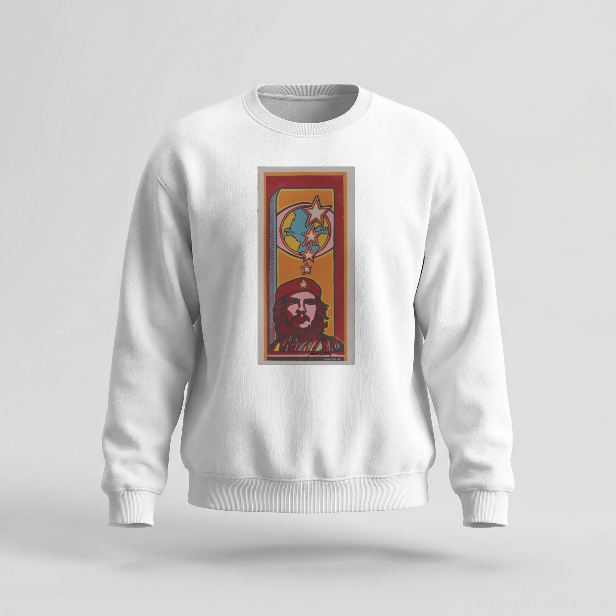 Moletom_careca_branco_que_isso_camarada_-_Che_Guevara_pop_art | Che Guevara pop art