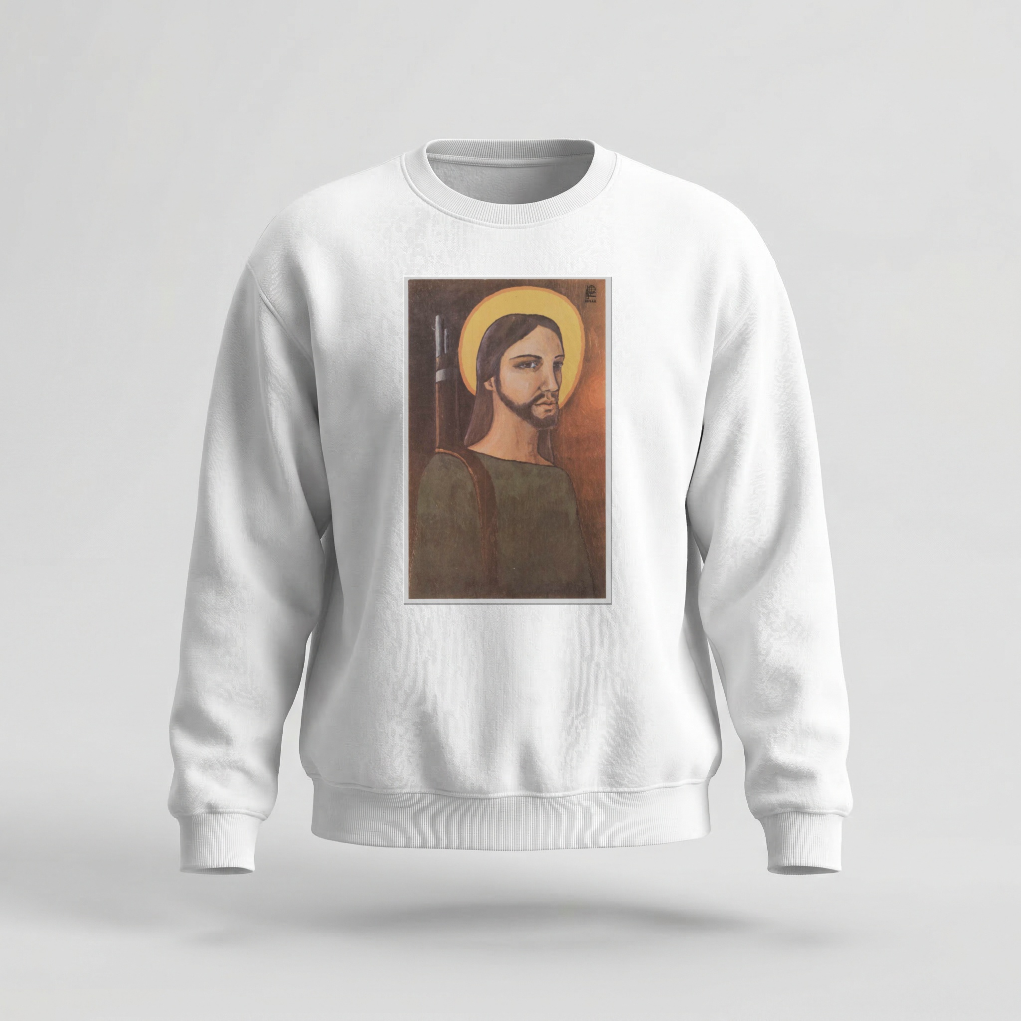 Moletom_careca_branco_que_isso_camarada_-_Cristo_guerrilheiro_-_Alfredo_Rostgaard_1969 | Cristo guerrilheiro - Alfredo Rostgaard 1969