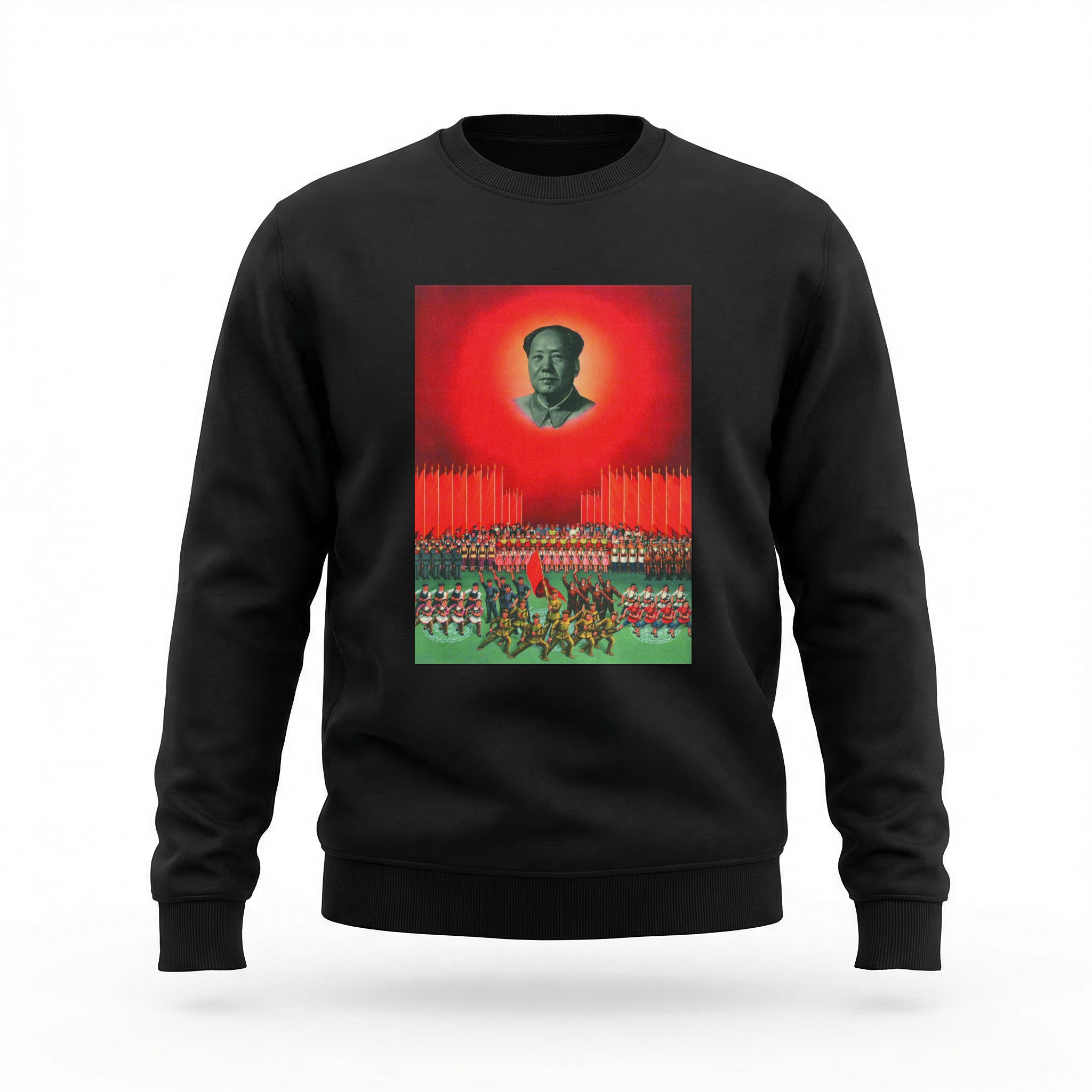 Moletom_careca_preto_que_isso_camarada_-_Mao_Zedong_e_o_sol_vermelho | Mao Zedong e o sol vermelho