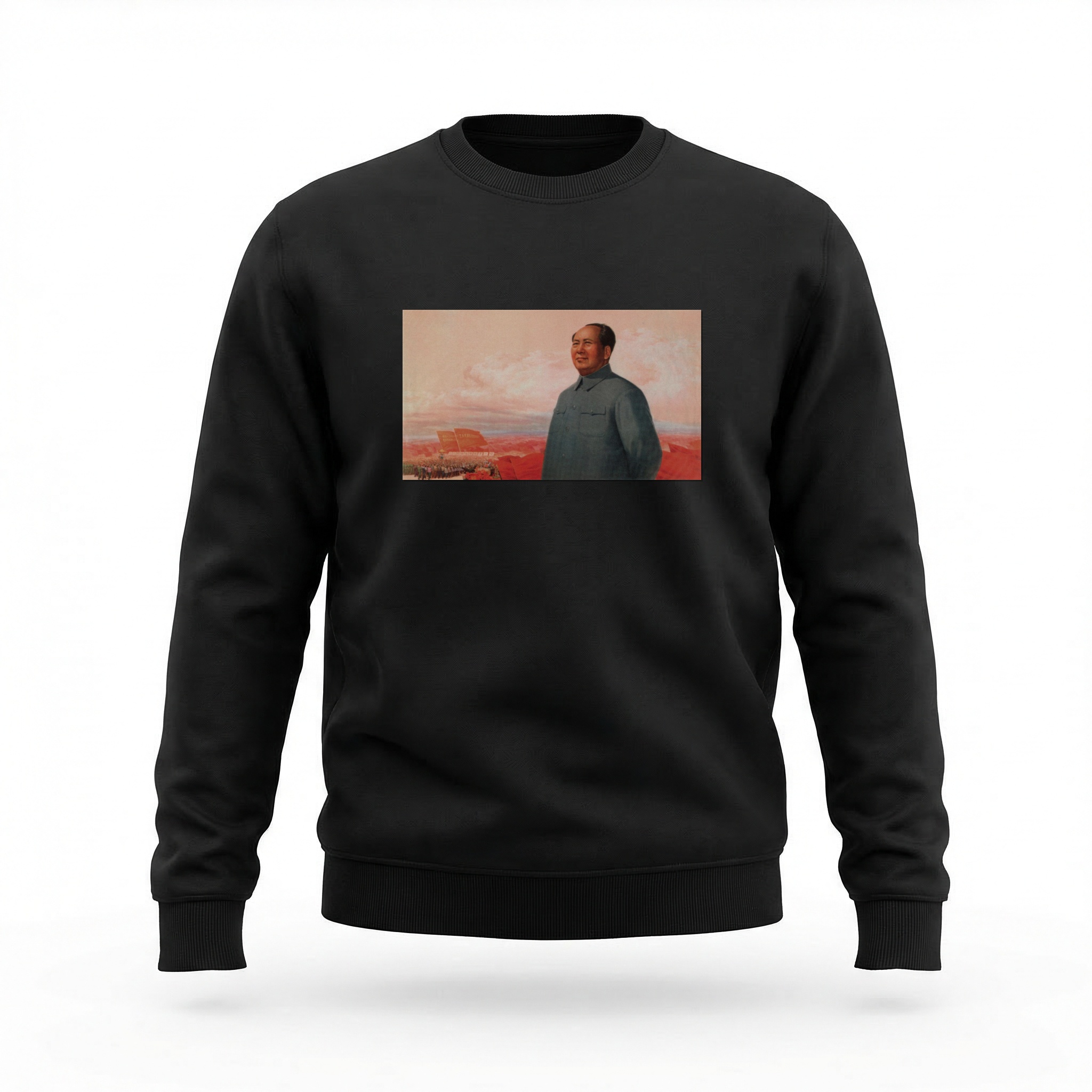 Moletom_careca_preto_que_isso_camarada_-_Siga_de_perto_o_grande_lider_Mao_e_avance_com_coragem | Siga de perto o grande líder Mao e avance com coragem