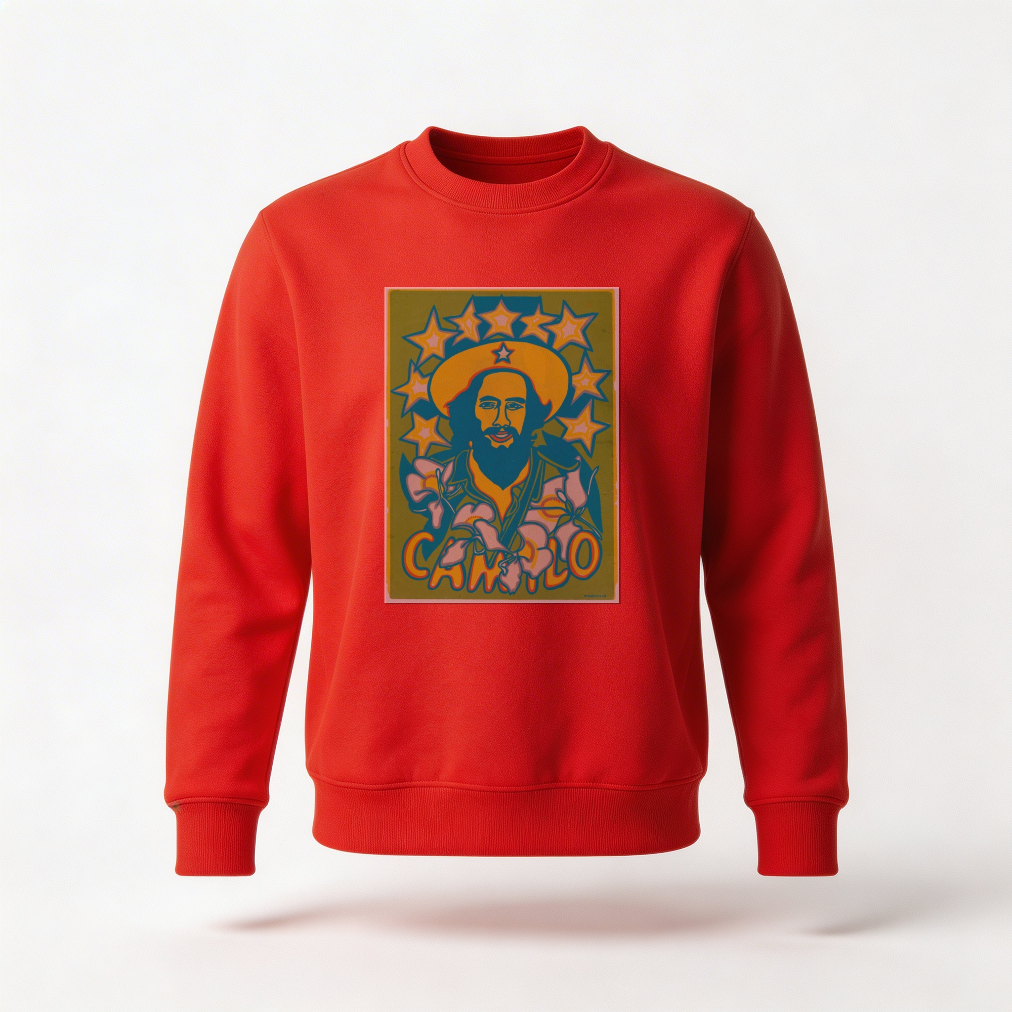 Moletom_careca_vermelho_que_isso_camarada_-_Camilo_Cienfuegos_pop_art | Camilo Cienfuegos pop art