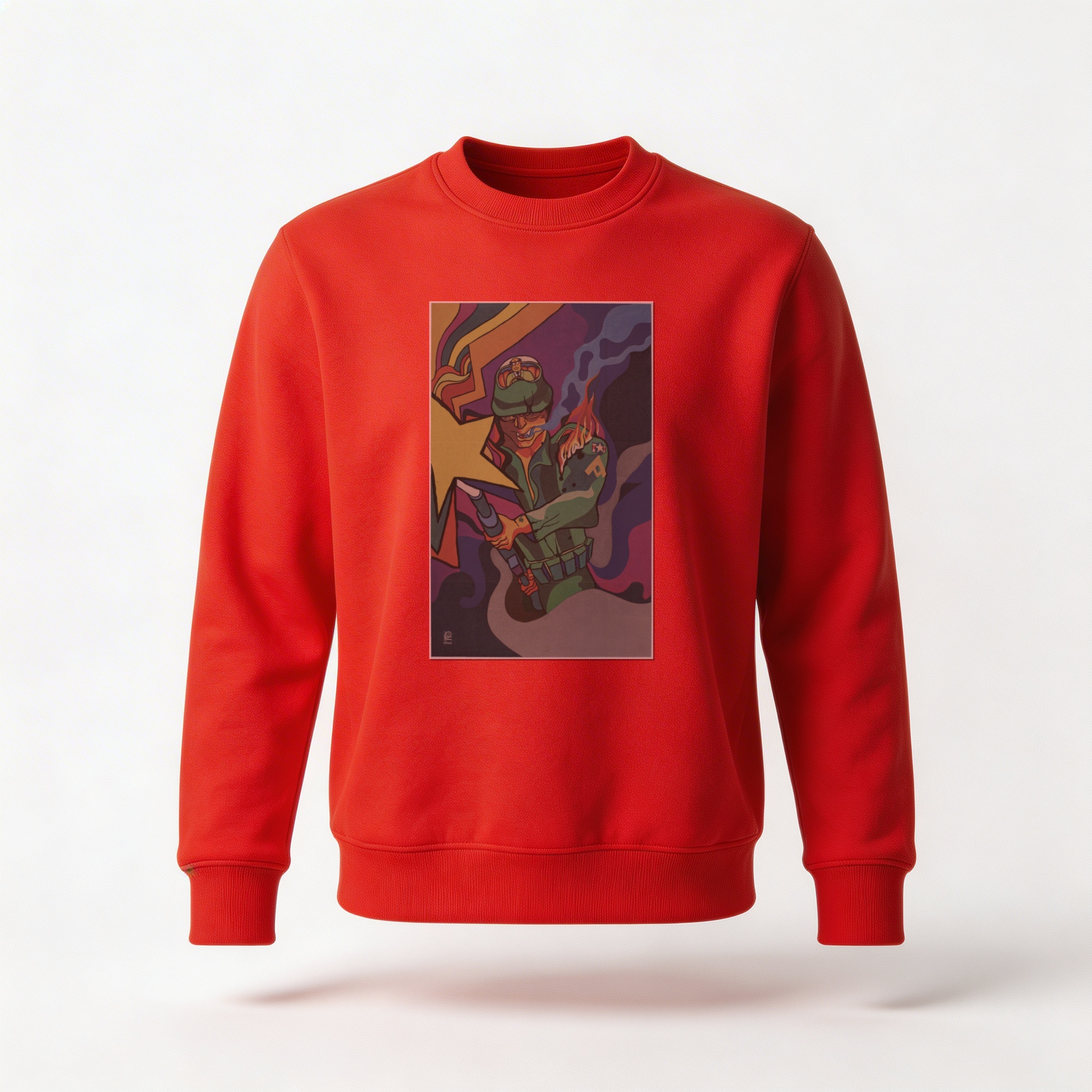 Moletom_careca_vermelho_que_isso_camarada_-_Guerrilheiro_com_coquetel_Molotov | Guerrilheiro com coquetel Molotov