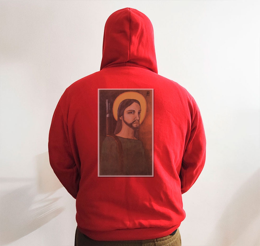 Moletom_vermelho_que_isso_camarada_-_Cristo_guerrilheiro_-_Alfredo_Rostgaard_1969 | Cristo guerrilheiro - Alfredo Rostgaard 1969