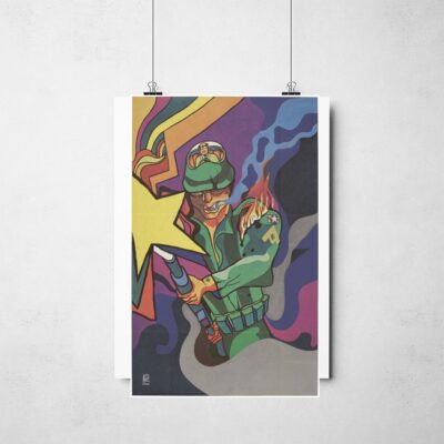 Poster_que_isso_camarada_-_Guerrilheiro_com_coquetel_Molotov | Guerrilheiro com coquetel Molotov