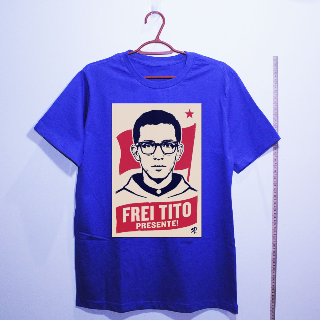 Camiseta_algodao_azul_que_isso_camarada_-_Frei_Tito | Frei Tito