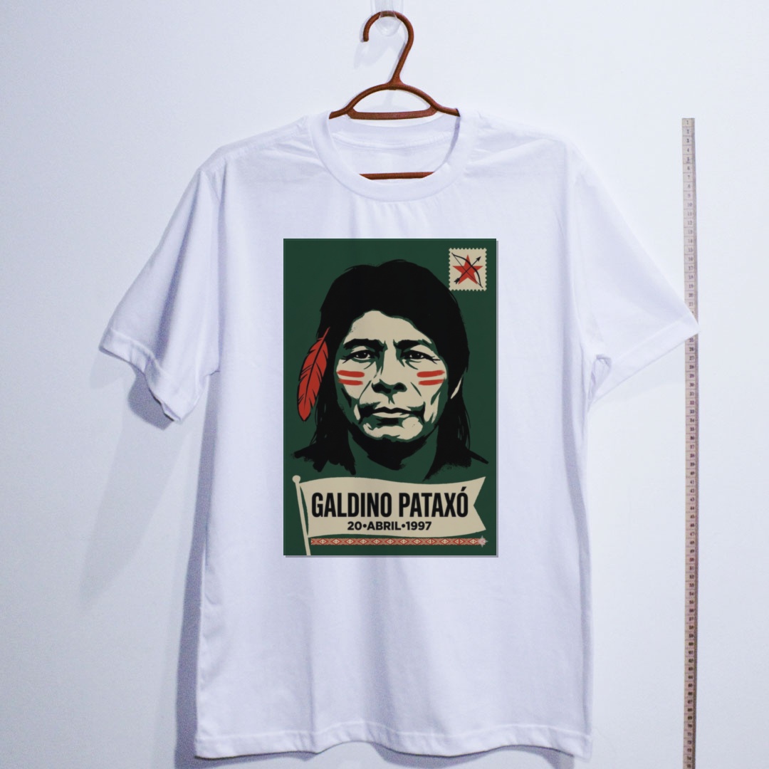 Camiseta_algodao_branco_que_isso_camarada_-_Galdino_Pataxo | Galdino Pataxo