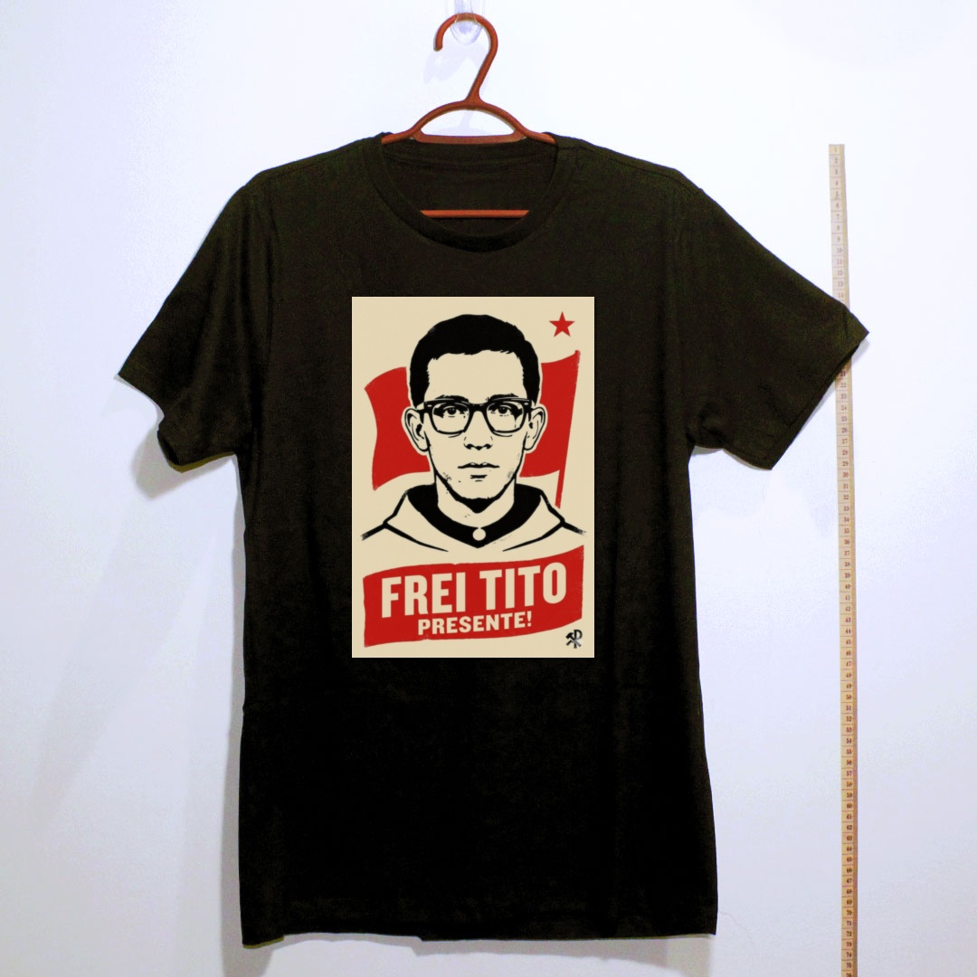 Camiseta_algodao_preto_que_isso_camarada_-_Frei_Tito | Frei Tito