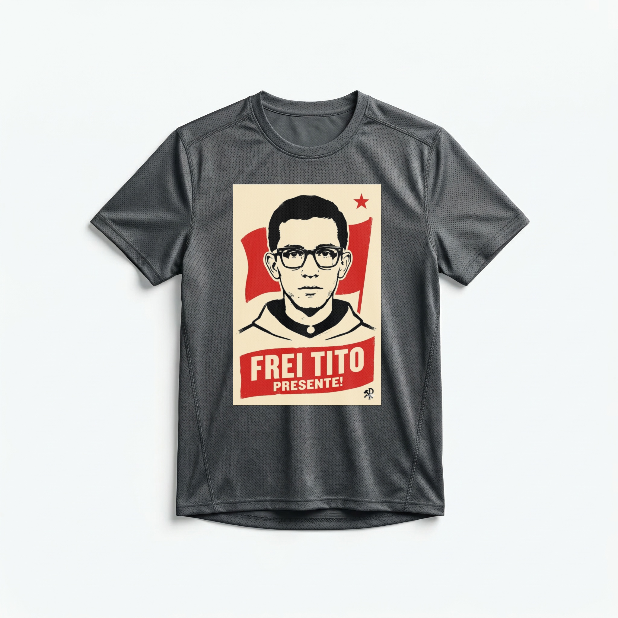 Camiseta_dry_fit_chumbo_que_isso_camarada_-_Frei_Tito | Frei Tito