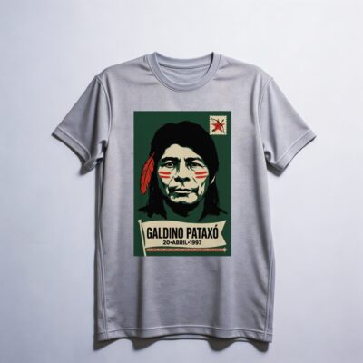 Camiseta_dry_fit_cinza_claro_que_isso_camarada_-_Galdino_Pataxo | Galdino Pataxo