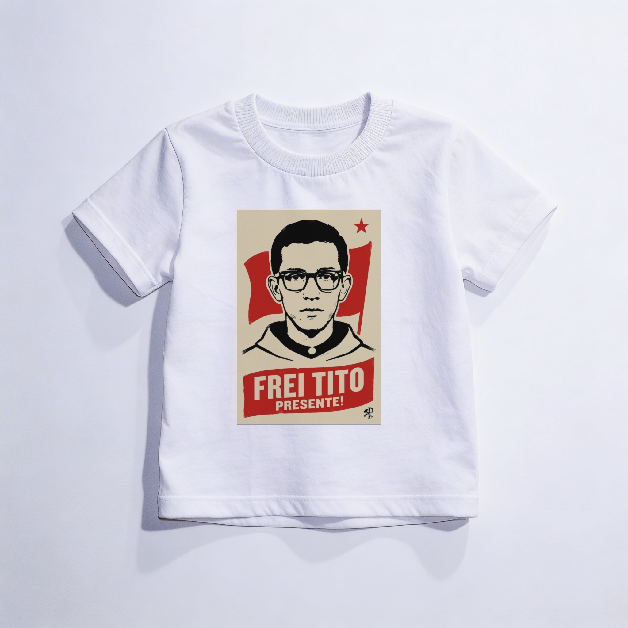 Camiseta_infantil_branco_que_isso_camarada_-_Frei_Tito | Frei Tito