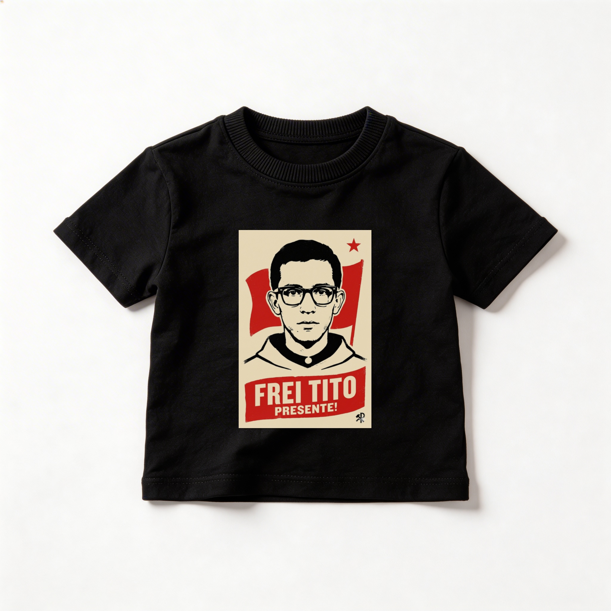 Camiseta_infantil_preto_que_isso_camarada_-_Frei_Tito | Frei Tito