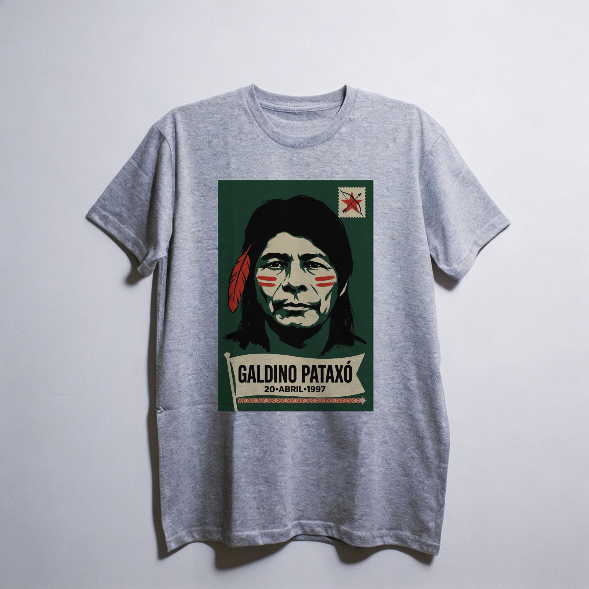 Camiseta_oversized_cinza_claro_que_isso_camarada_-_Galdino_Pataxo | Galdino Pataxo