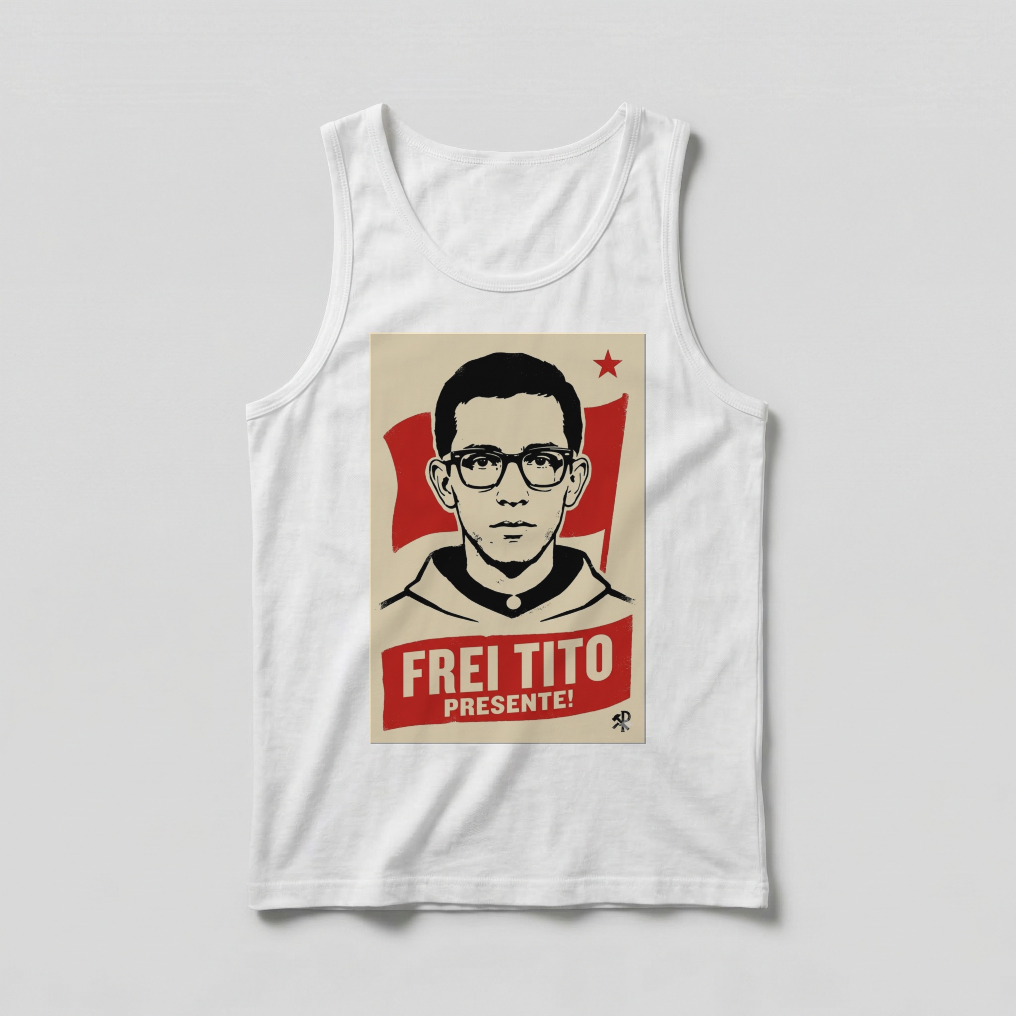 Camiseta_regata_branco_que_isso_camarada_-_Frei_Tito | Frei Tito