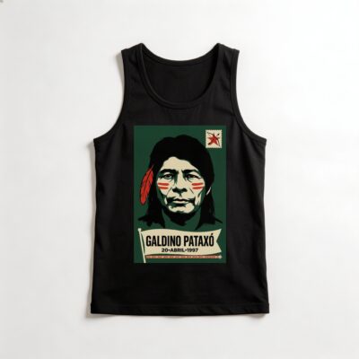 Camiseta_regata_preto_que_isso_camarada_-_Galdino_Pataxo | Galdino Pataxo