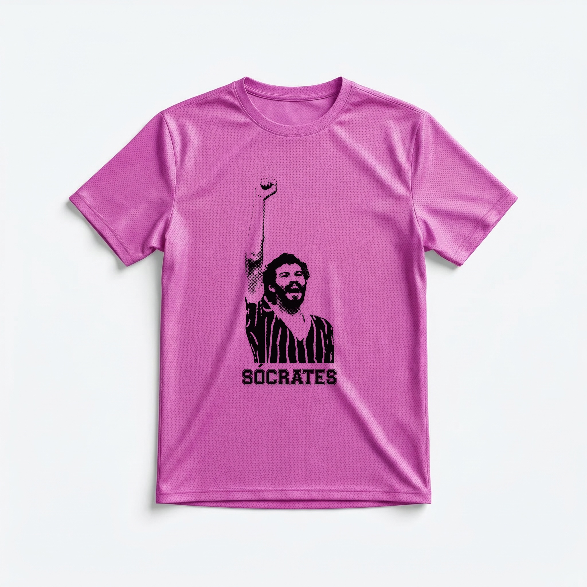 Camiseta_dry_fit_rosa_que_isso_camarada_-_Socrates_fundo_trans | Socrates fundo trans
