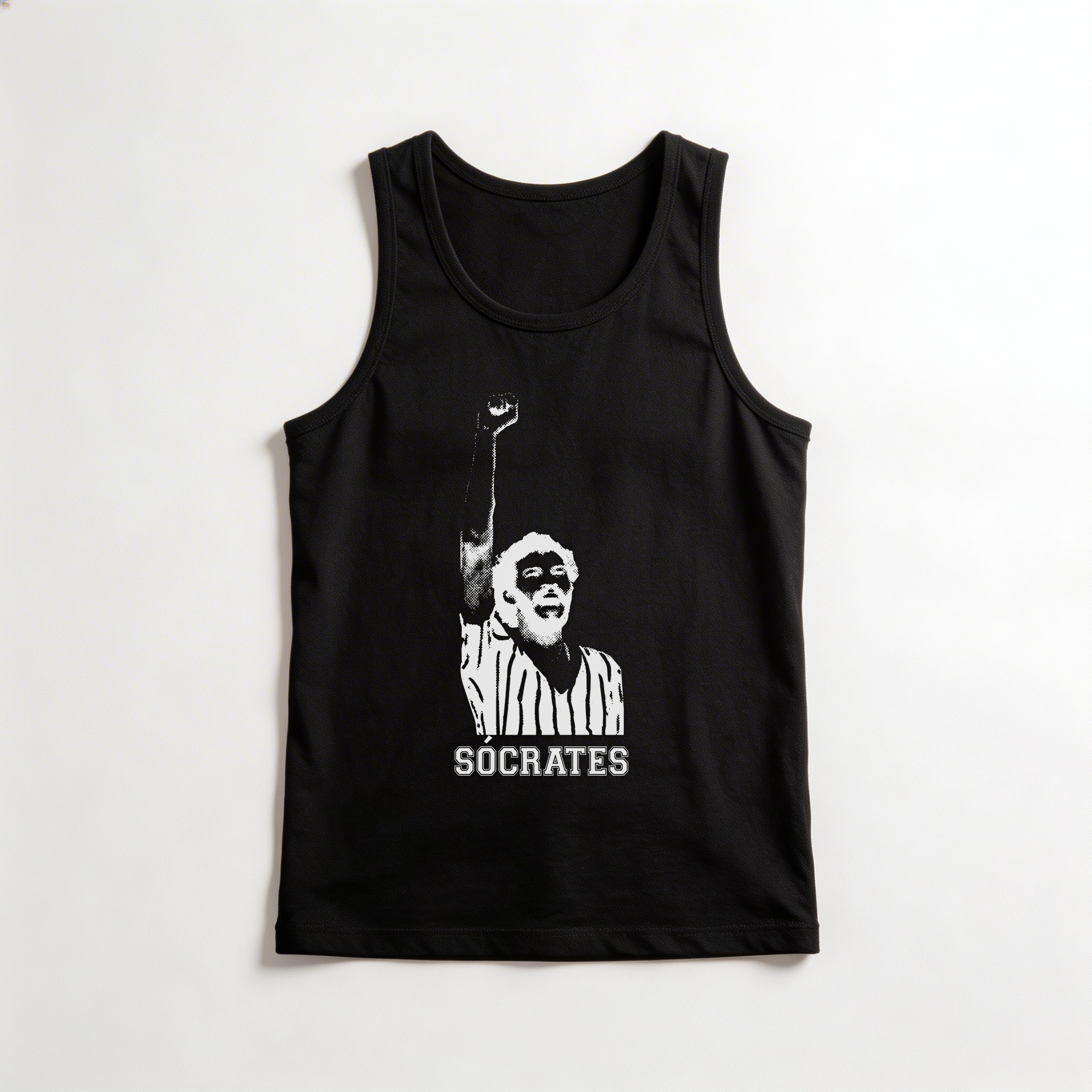 Camiseta_regata_preto_que_isso_camarada_-_Socrates_fundo_trans | Socrates fundo trans