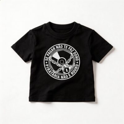 Camiseta_infantil_preto_que_isso_camarada_-_Se_pagar_nao_te_faz_dono_pirataria_nao_e_roubo | Se pagar não te faz dono, pirataria não é roubo.