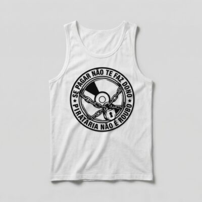 Camiseta_regata_branco_que_isso_camarada_-_Se_pagar_nao_te_faz_dono_pirataria_nao_e_roubo | camiseta_regata
