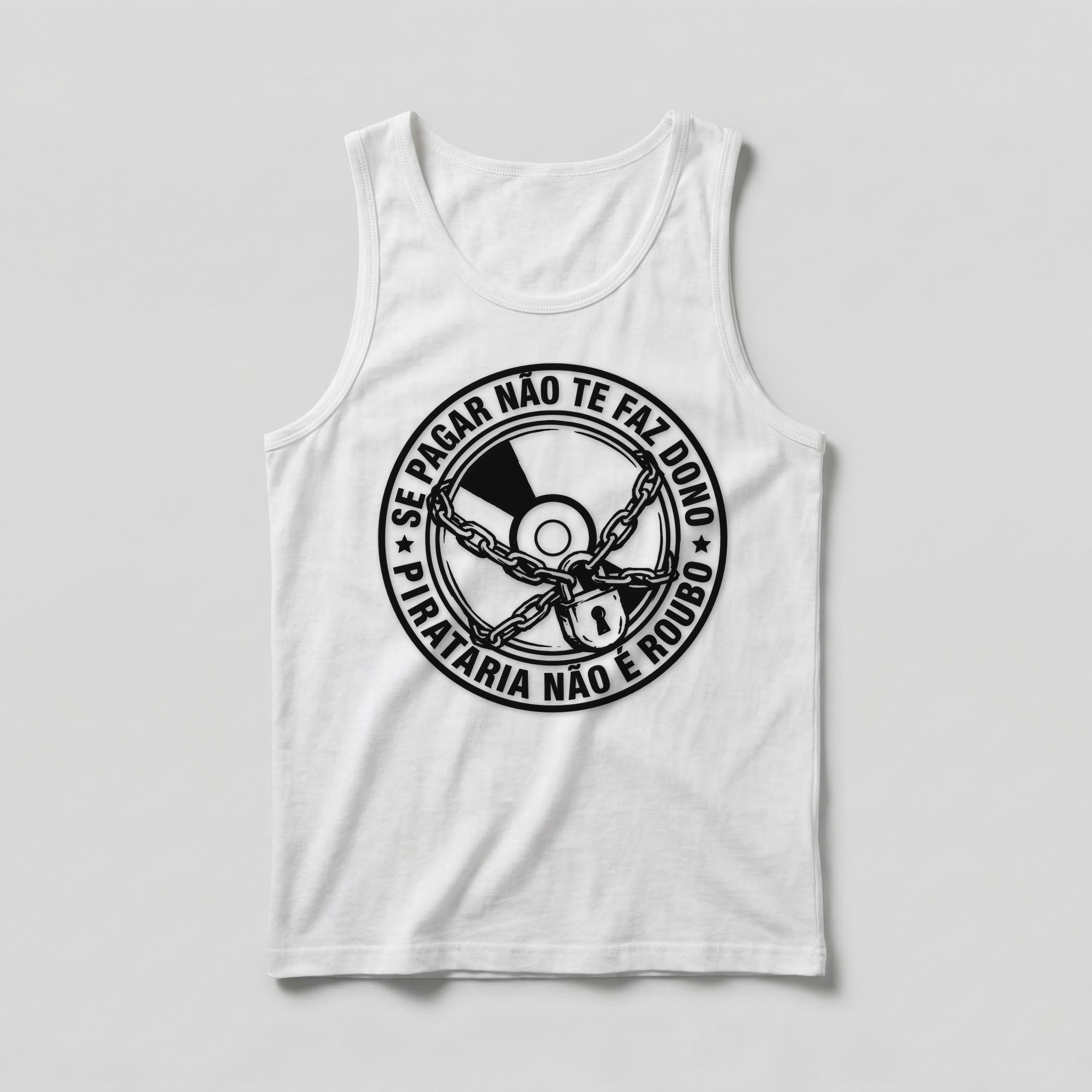 Camiseta_regata_branco_que_isso_camarada_-_Se_pagar_nao_te_faz_dono_pirataria_nao_e_roubo | camiseta_regata
