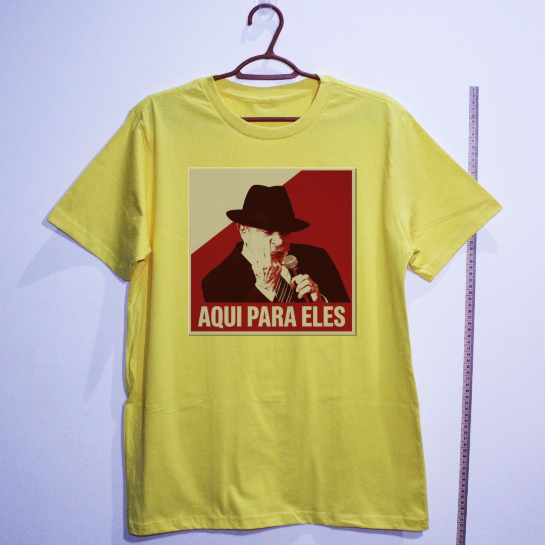 Camiseta_algodao_amarelo_que_isso_camarada_-_Lula_-_Aqui_para_eles | Lula - Aqui para eles