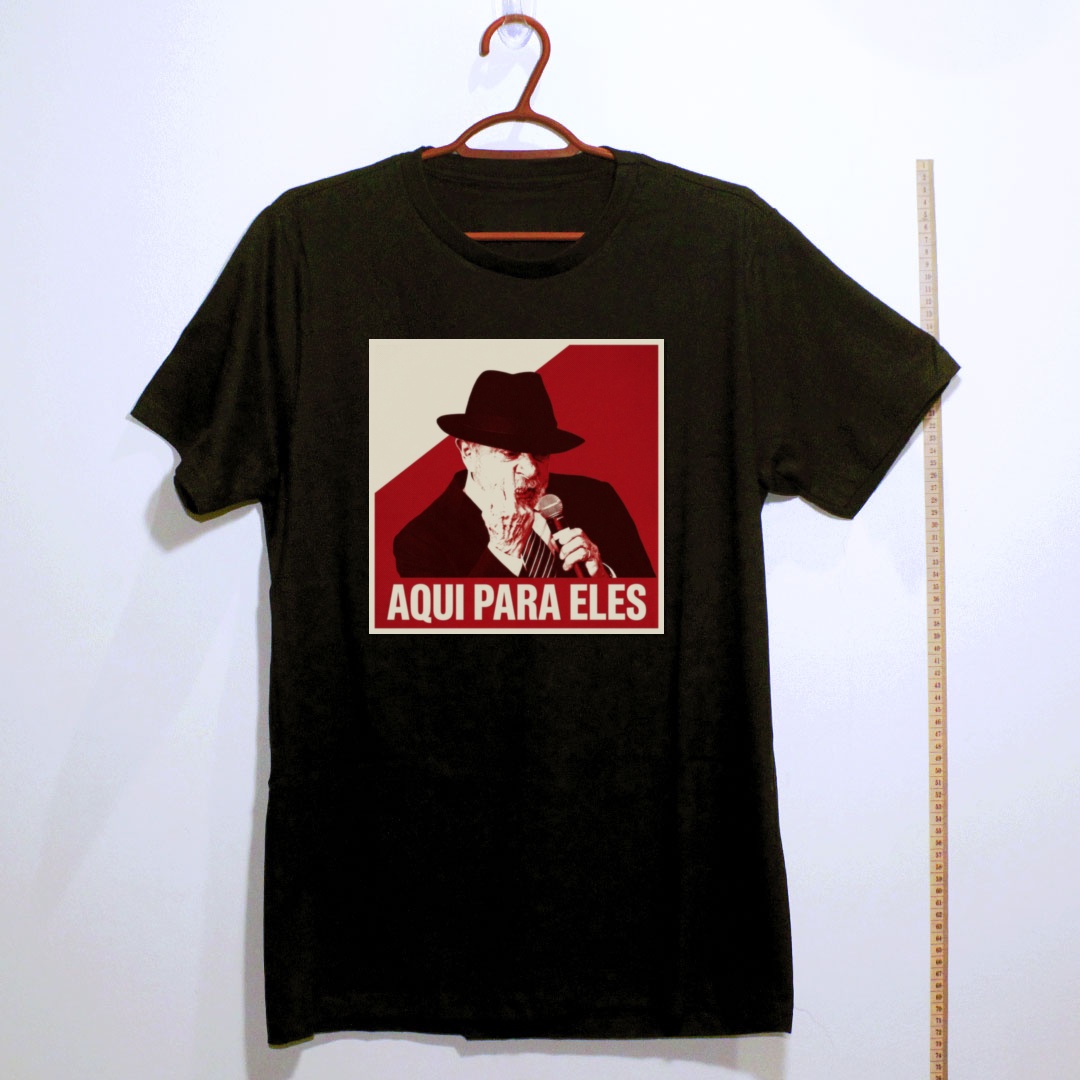Camiseta_algodao_preto_que_isso_camarada_-_Lula_-_Aqui_para_eles | Lula - Aqui para eles