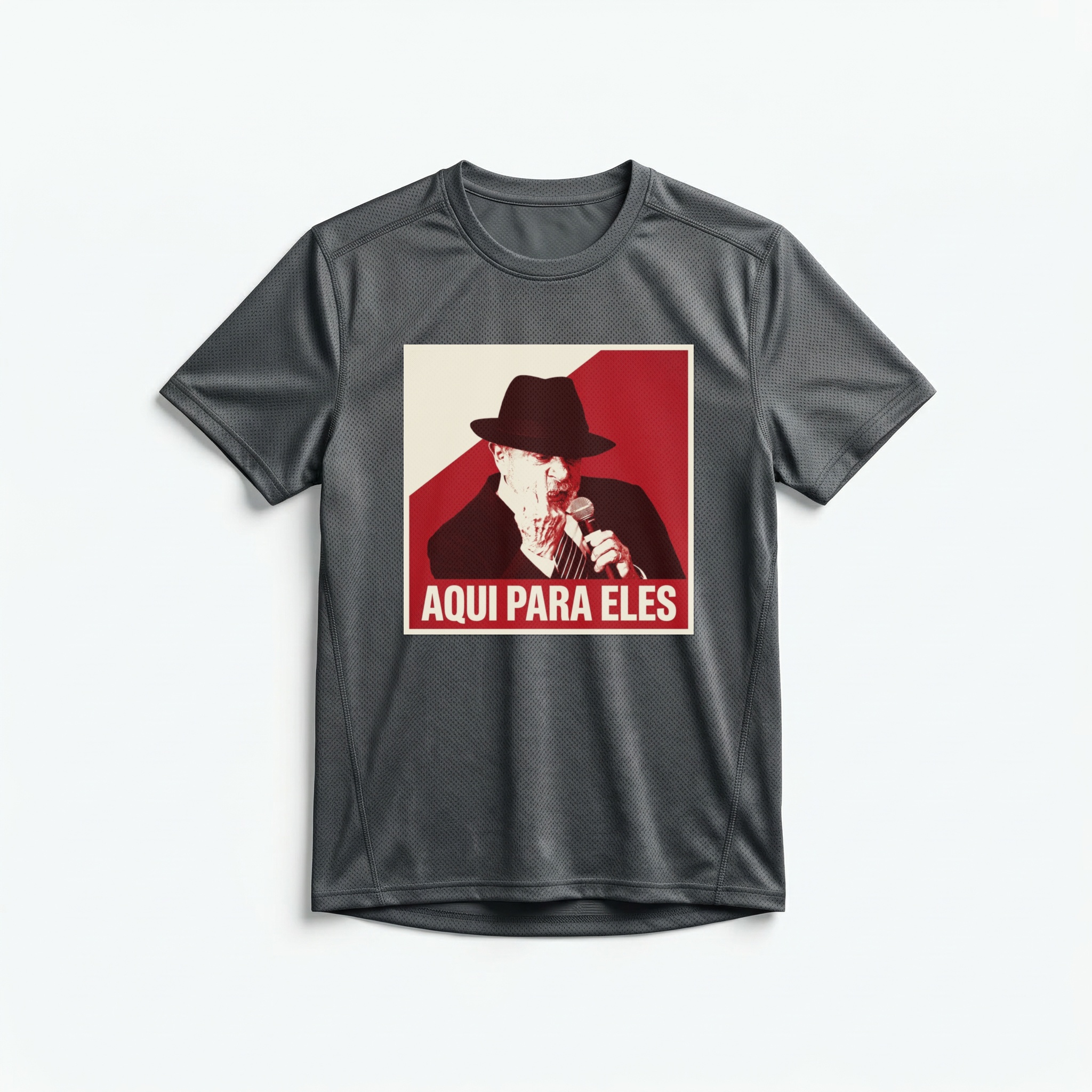 Camiseta_dry_fit_chumbo_que_isso_camarada_-_Lula_-_Aqui_para_eles | Lula - Aqui para eles