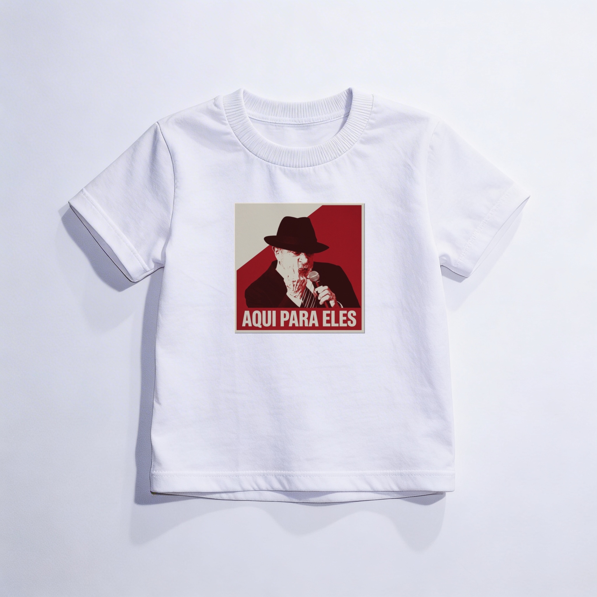 Camiseta_infantil_branco_que_isso_camarada_-_Lula_-_Aqui_para_eles | Lula - Aqui para eles