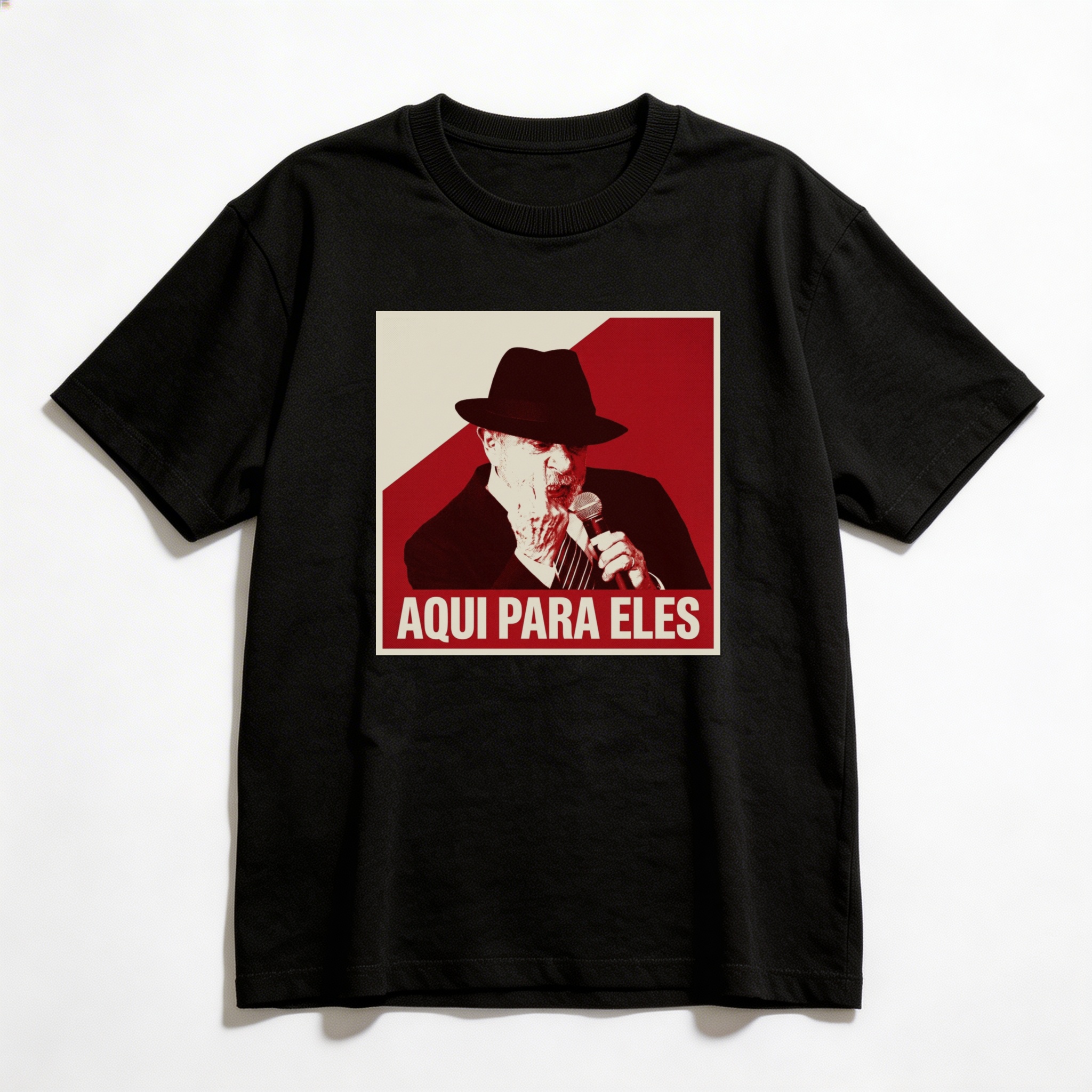 Camiseta_oversized_preto_que_isso_camarada_-_Lula_-_Aqui_para_eles | Lula - Aqui para eles