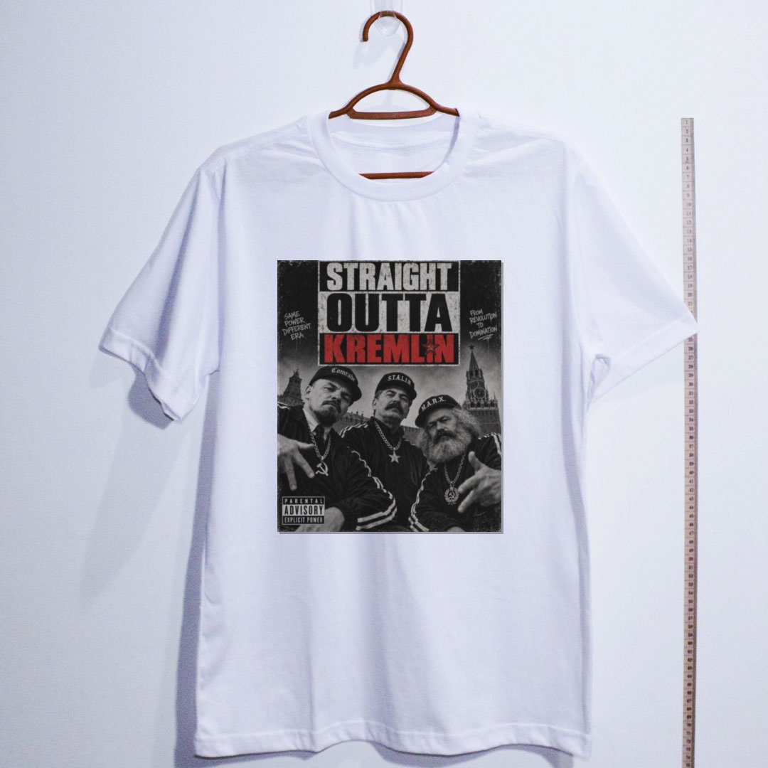 Camiseta_algodao_branco_que_isso_camarada_-_Straight_outta_kremlin | Straight outta kremlin