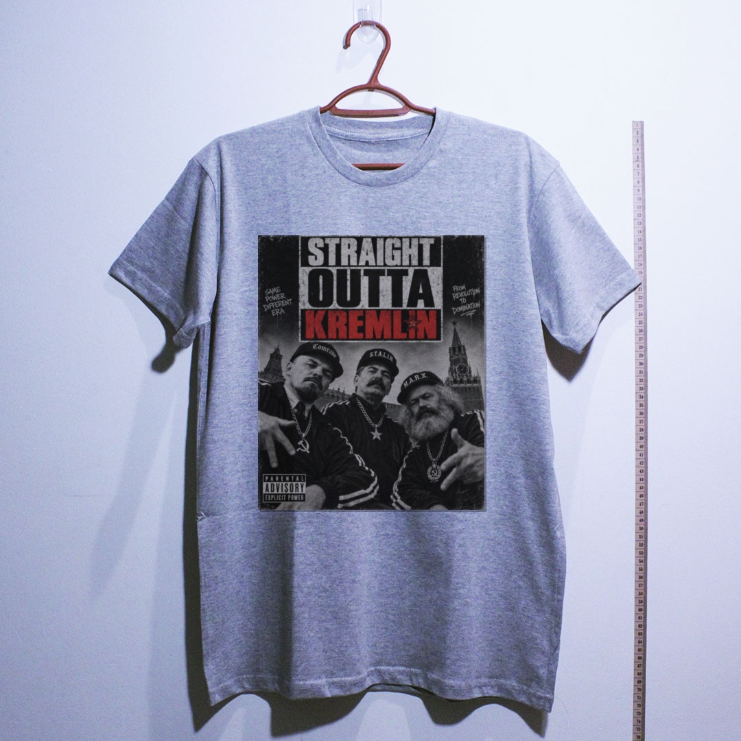 Camiseta_algodao_cinza_claro_que_isso_camarada_-_Straight_outta_kremlin | Straight outta kremlin