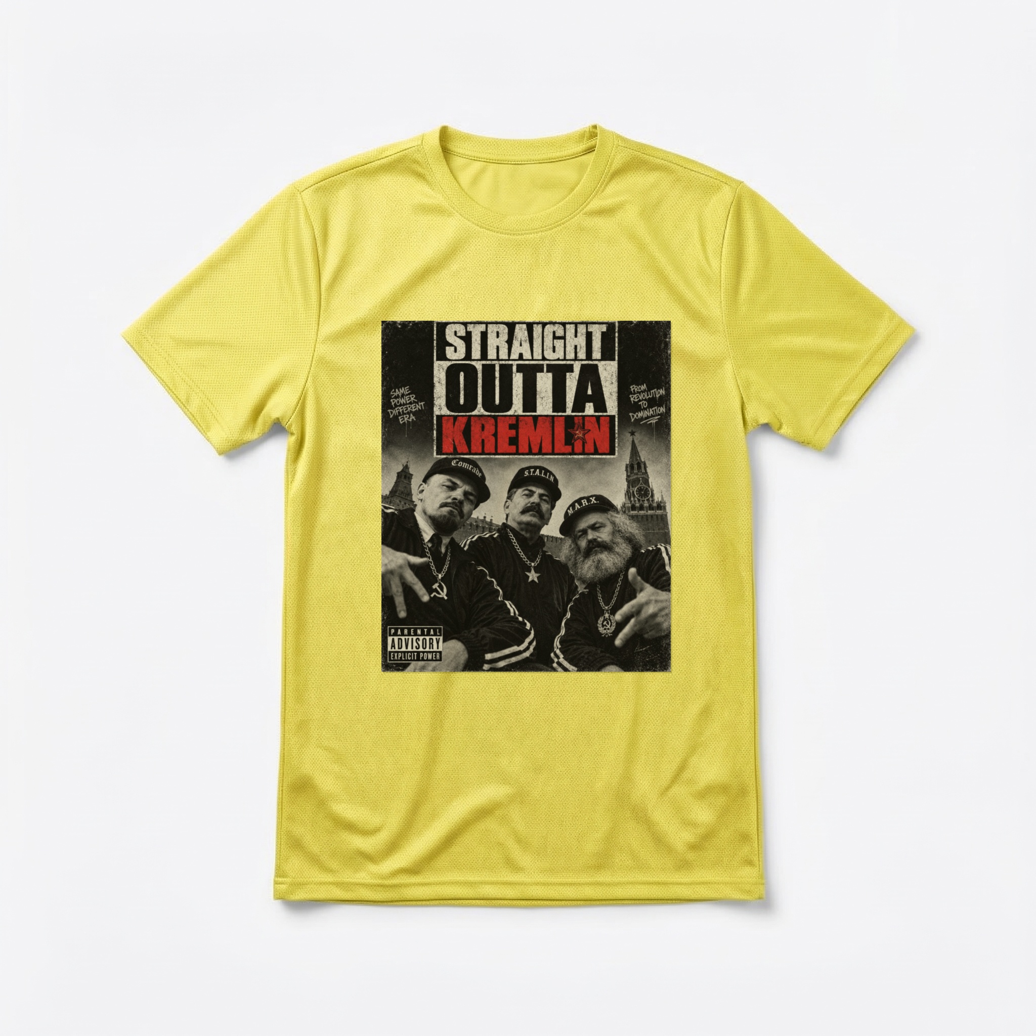 Camiseta_dry_fit_amarelo_que_isso_camarada_-_Straight_outta_kremlin | Straight outta kremlin