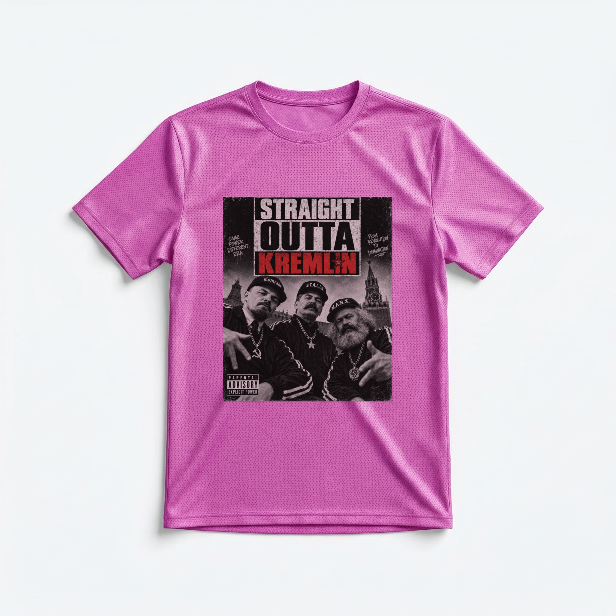 Camiseta_dry_fit_rosa_que_isso_camarada_-_Straight_outta_kremlin | Straight outta kremlin