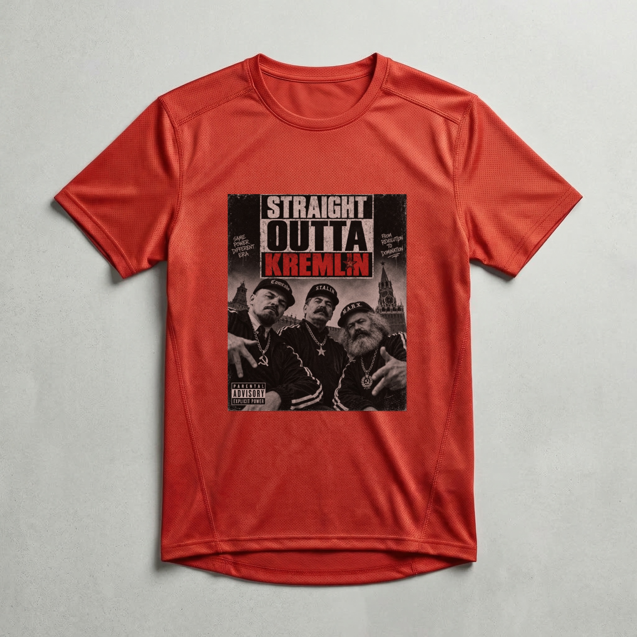 Camiseta_dry_fit_vermelho_que_isso_camarada_-_Straight_outta_kremlin | Straight outta kremlin