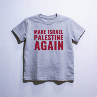 Camiseta_infantil_cinza_claro_que_isso_camarada_-_Make_Israel_Palestine_Again | Make Israel Palestine Again