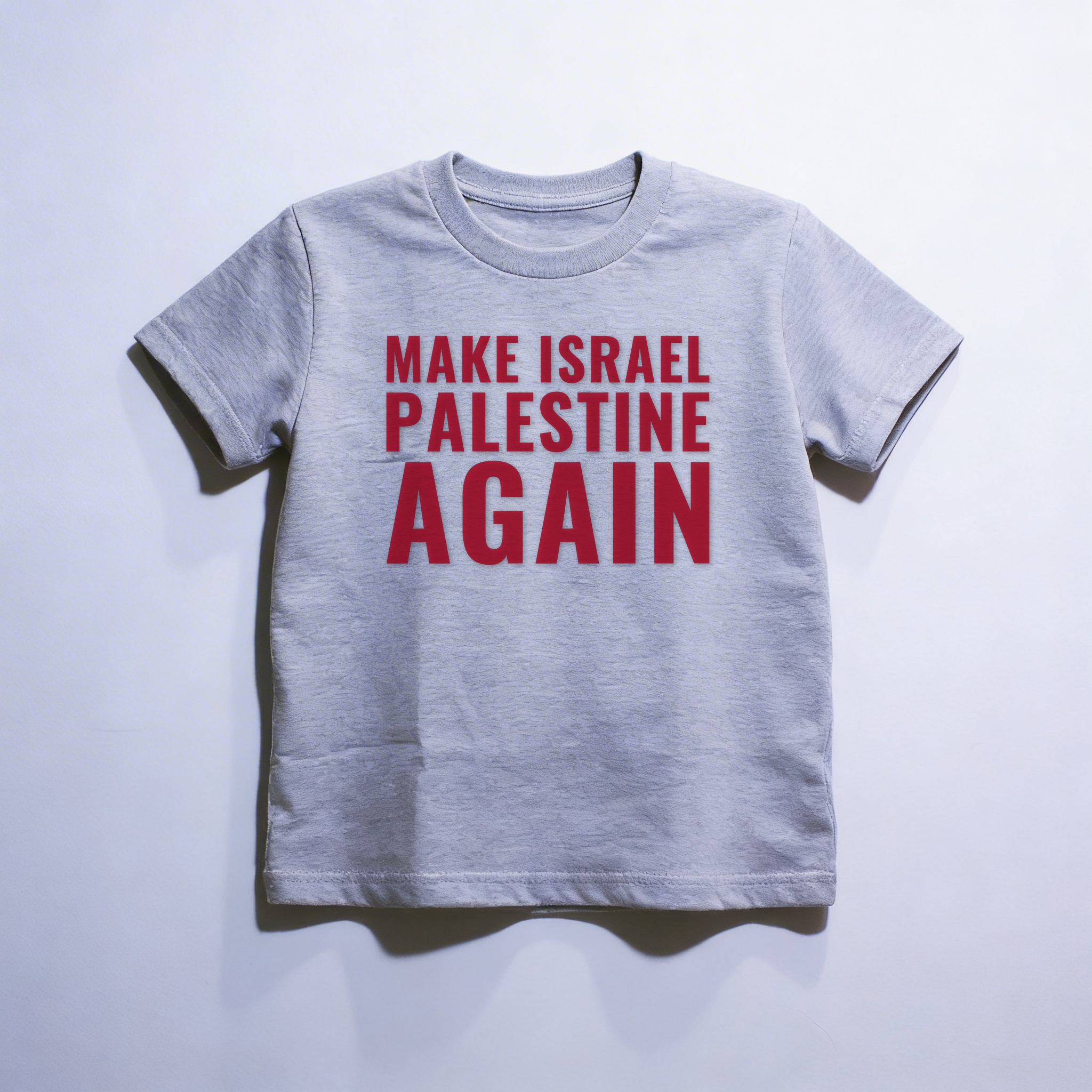 Camiseta_infantil_cinza_claro_que_isso_camarada_-_Make_Israel_Palestine_Again | Make Israel Palestine Again