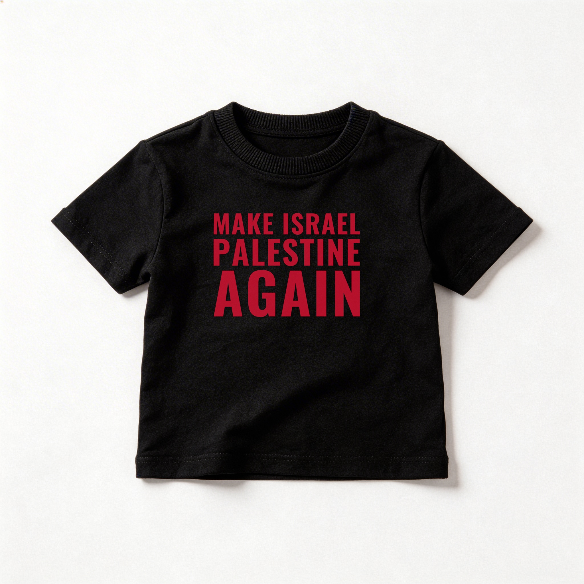 Camiseta_infantil_preto_que_isso_camarada_-_Make_Israel_Palestine_Again | Make Israel Palestine Again