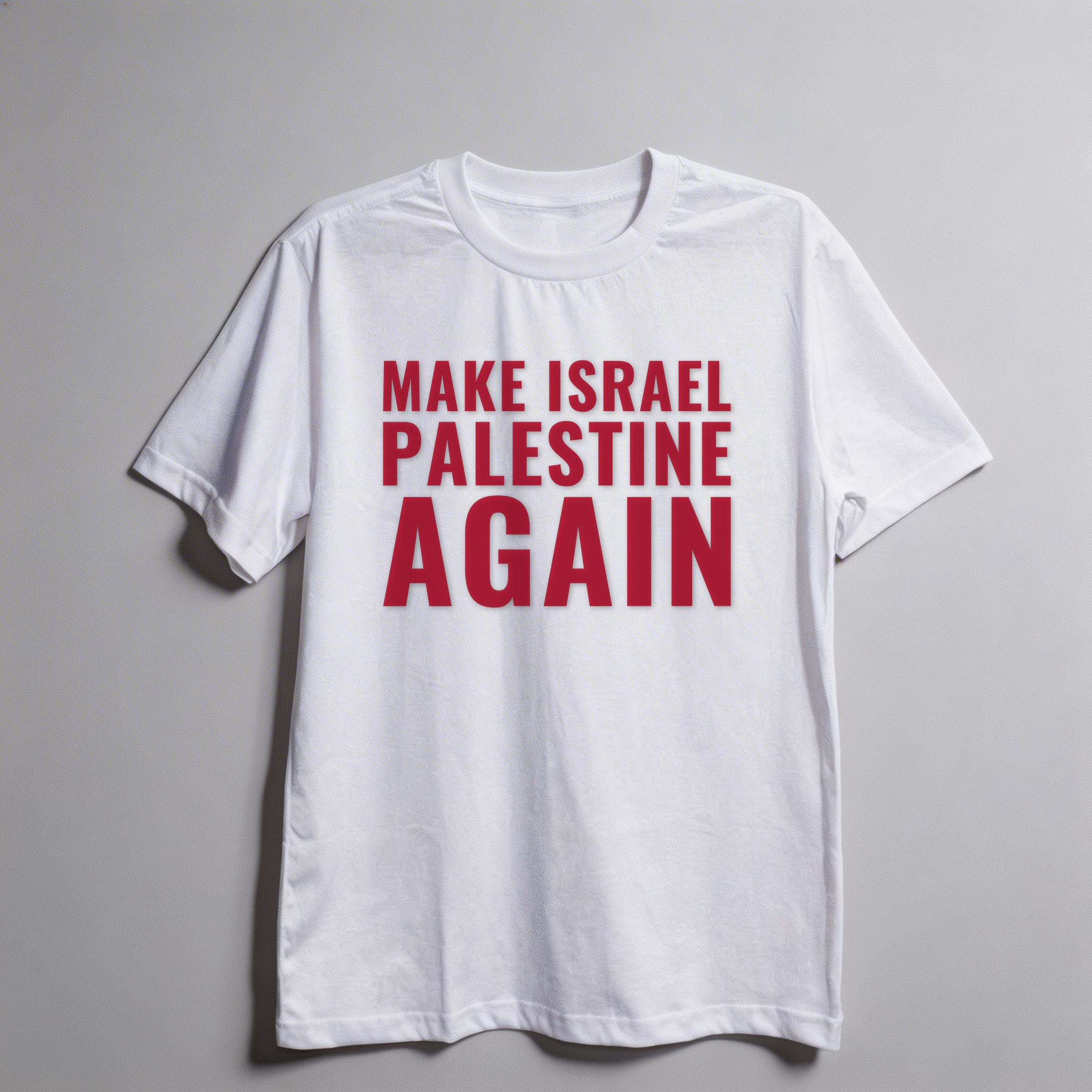 Camiseta_oversized_branco_que_isso_camarada_-_Make_Israel_Palestine_Again | Make Israel Palestine Again