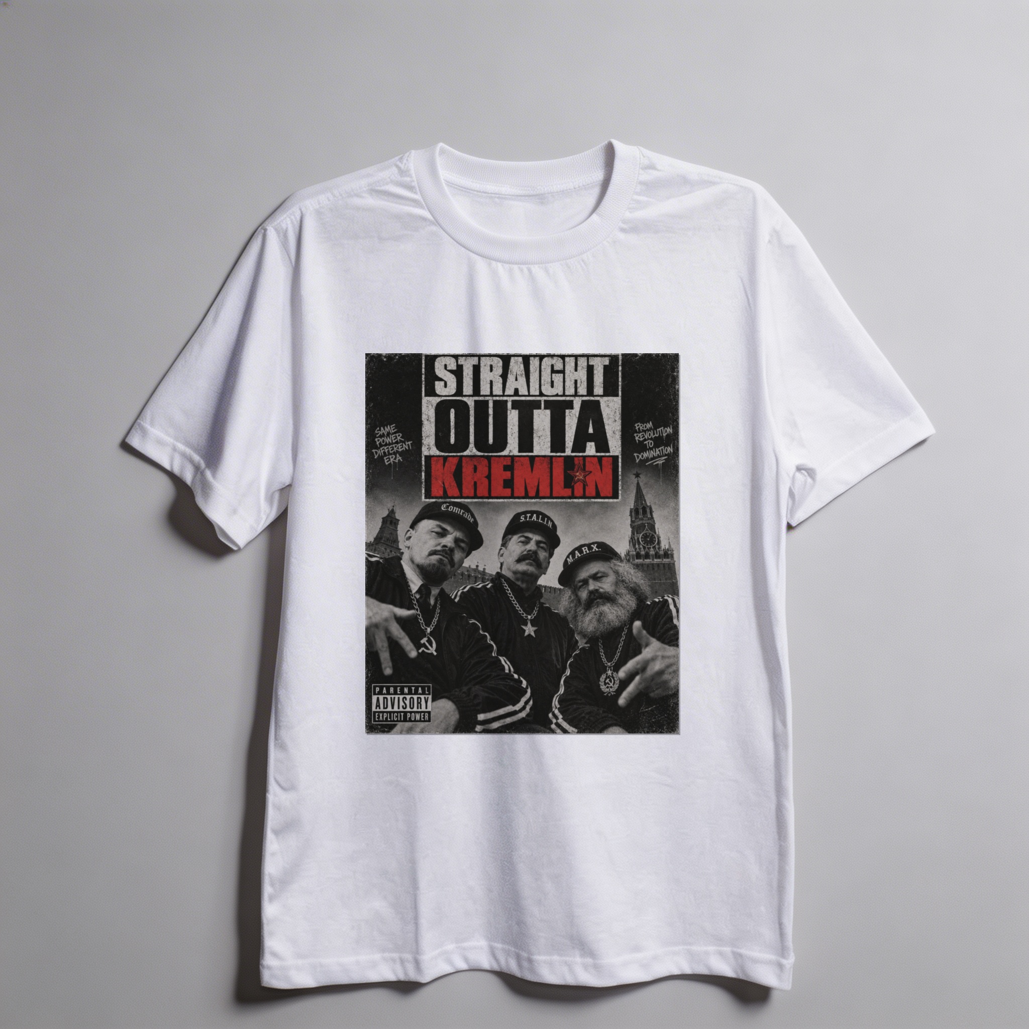 Camiseta_oversized_branco_que_isso_camarada_-_Straight_outta_kremlin | Straight outta kremlin