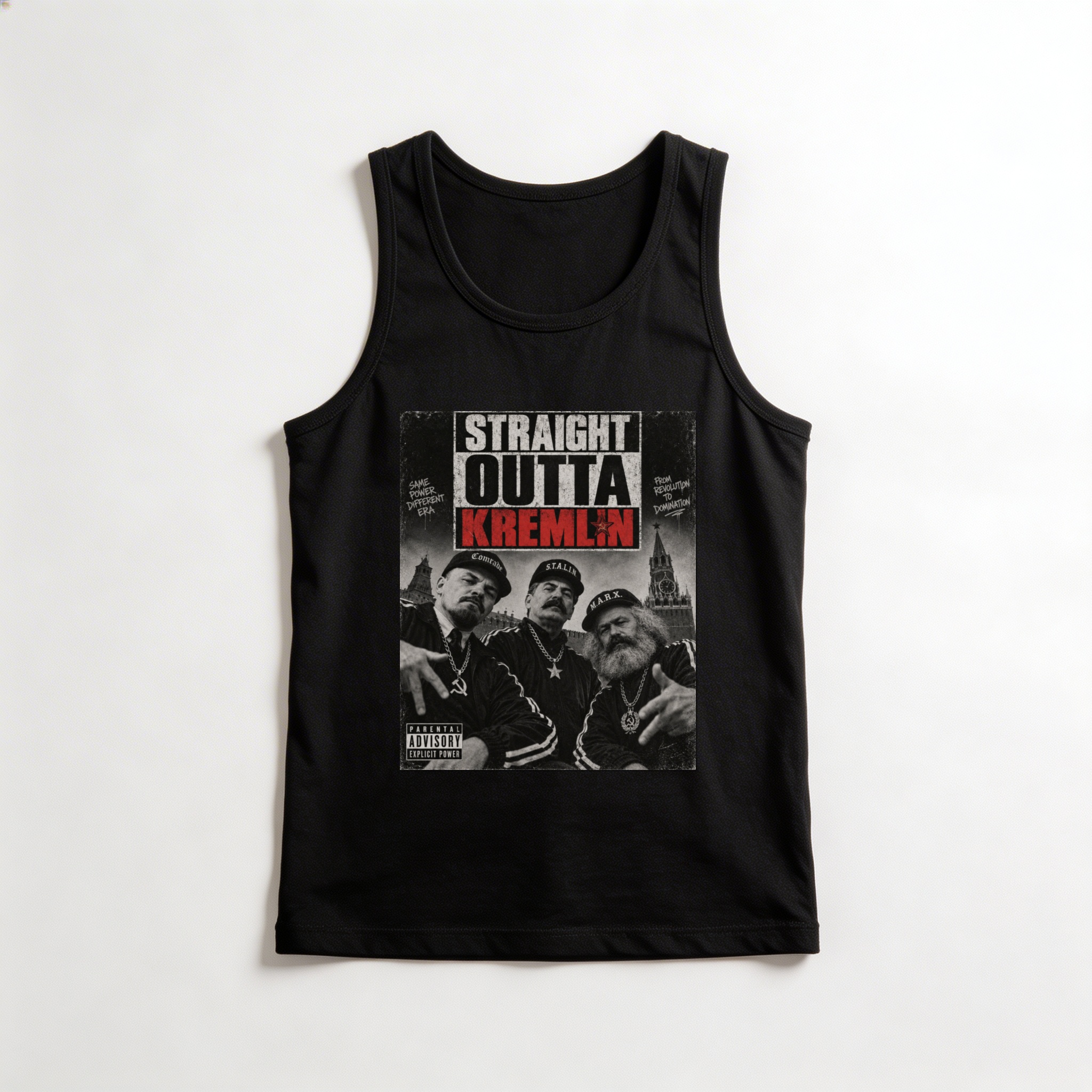 Camiseta_regata_preto_que_isso_camarada_-_Straight_outta_kremlin | Straight outta kremlin