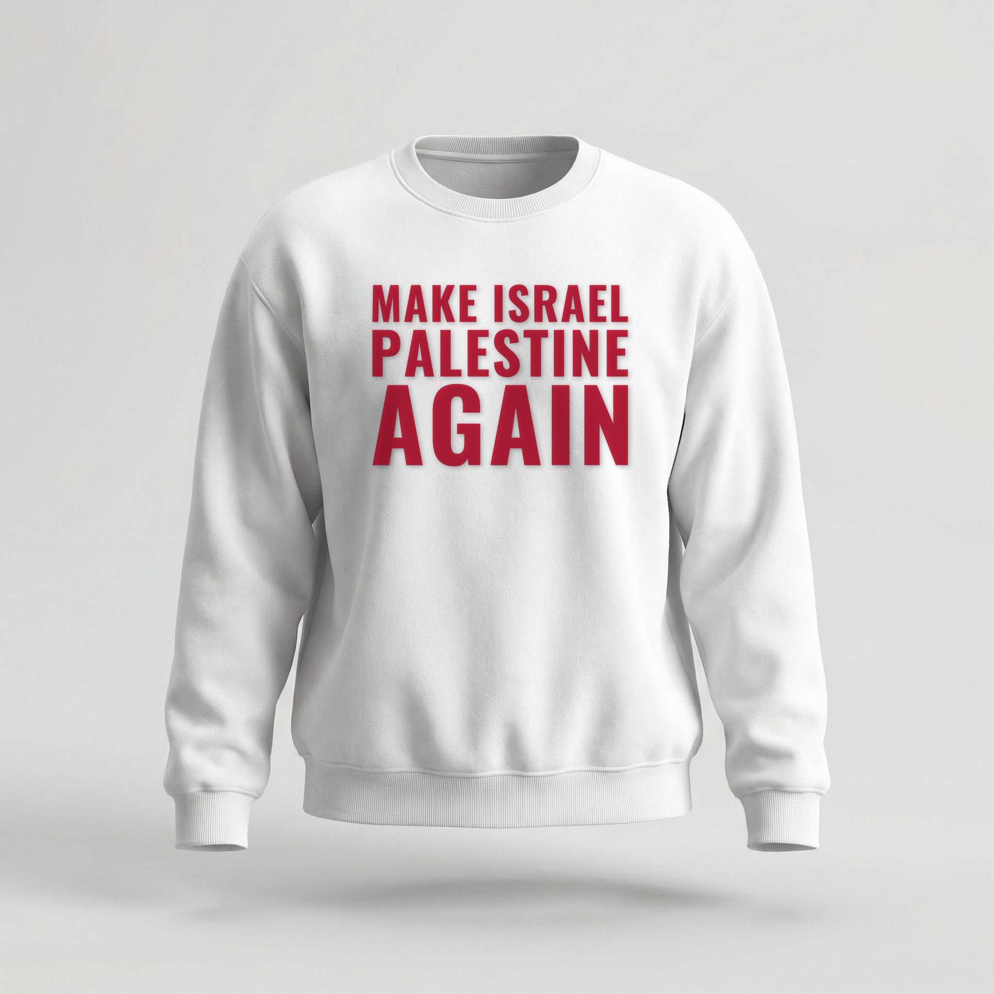 Moletom_careca_branco_que_isso_camarada_-_Make_Israel_Palestine_Again | Make Israel Palestine Again