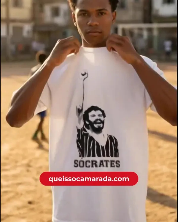 Camiseta Sócrates da Que isso Camarada