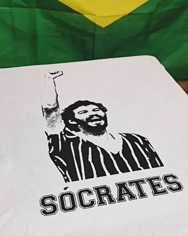 Pano de prato Sócrates da Que isso Camarada