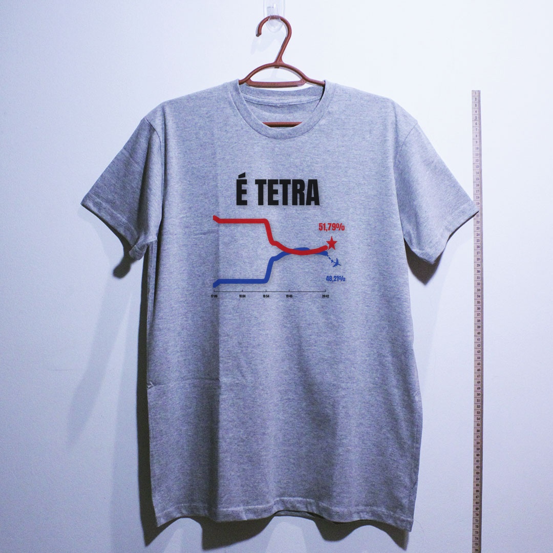 Camiseta_algodao_cinza_claro_que_isso_camarada_-_E_TETRA | É TETRA