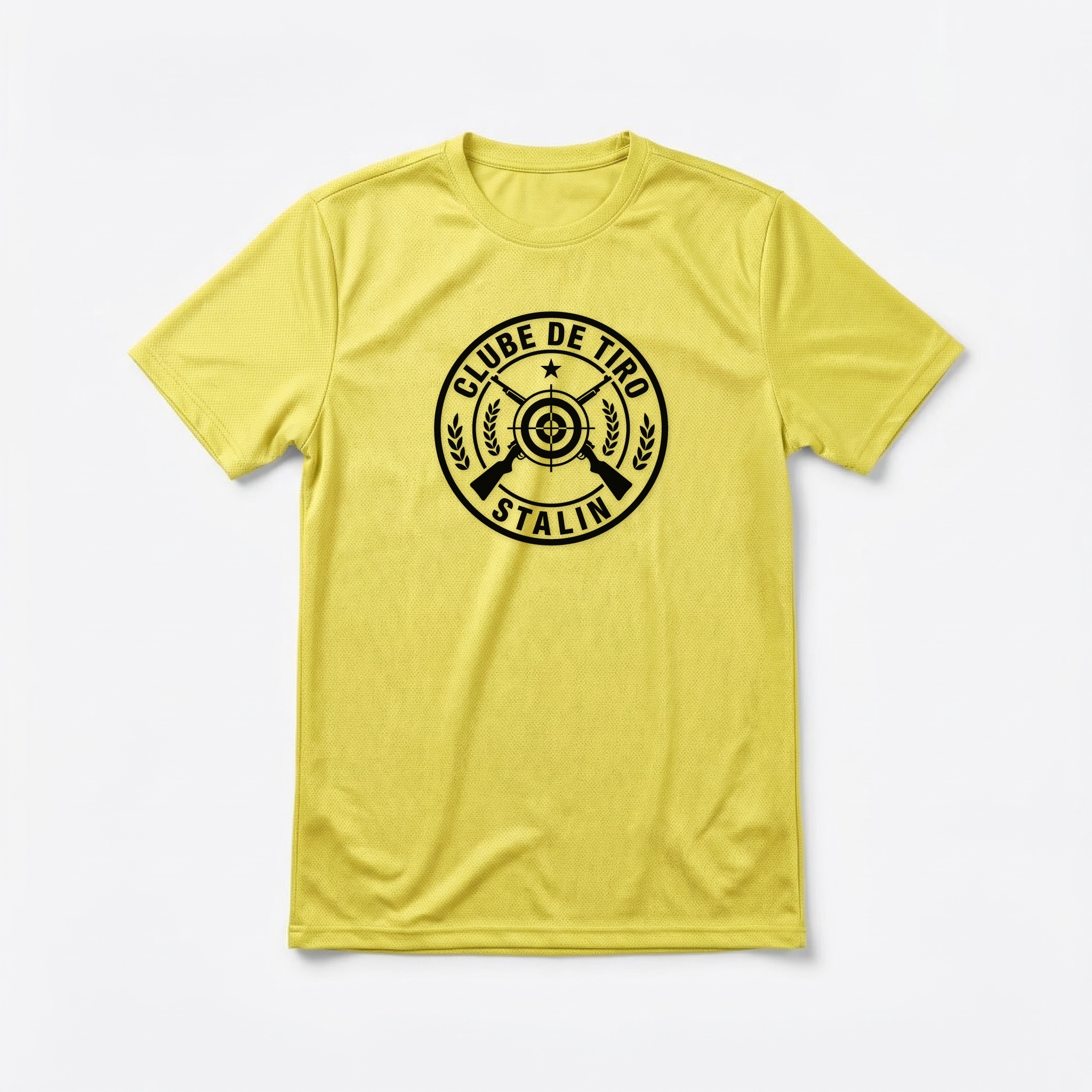 Camiseta_dry_fit_amarelo_que_isso_camarada_-_Clube_de_Tiro_Stalin | Clube de Tiro Stalin