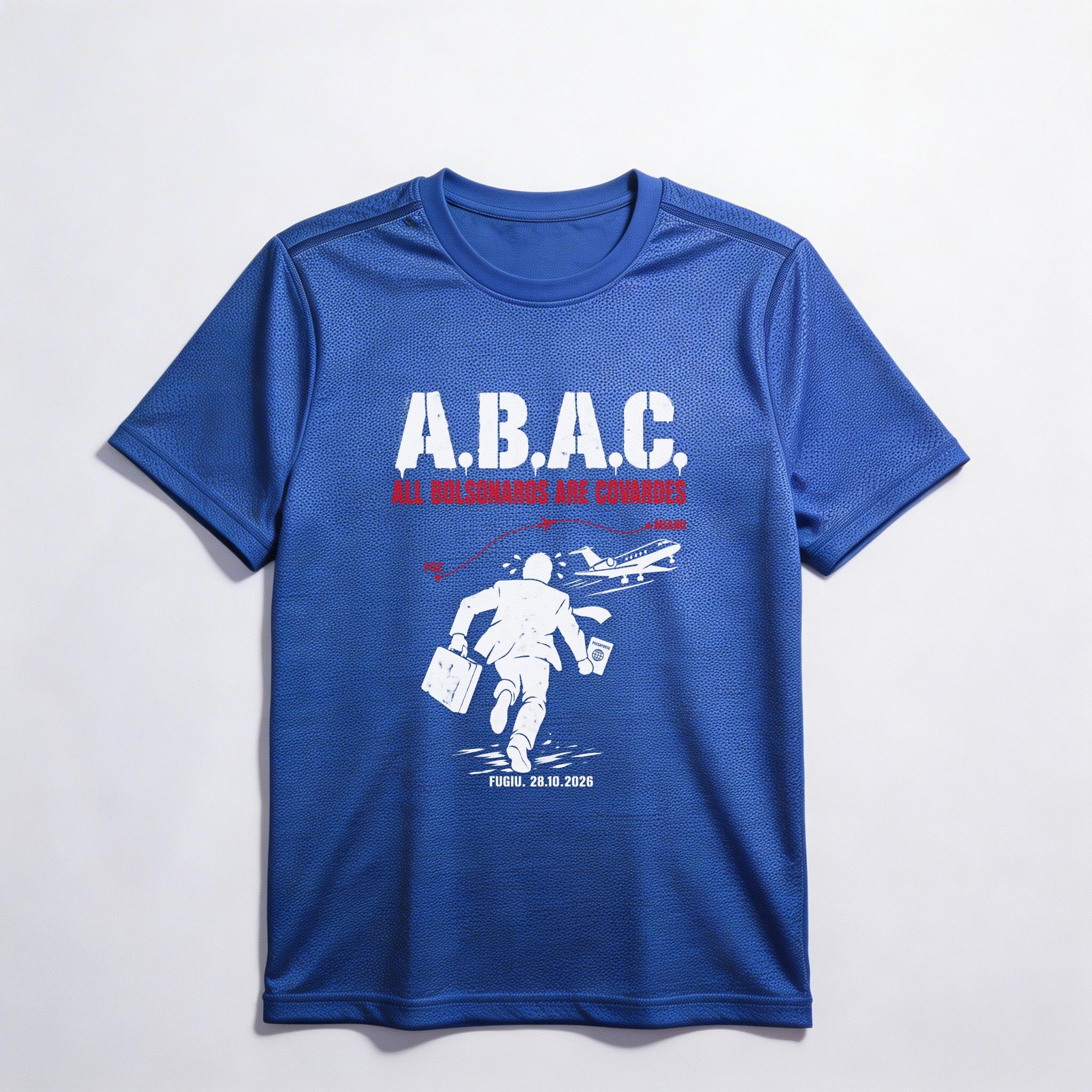 Camiseta_dry_fit_azul_que_isso_camarada_-_ABAC_-_All_Bolsonaros_Are_Covardes | ABAC - All Bolsonaros Are Covardes