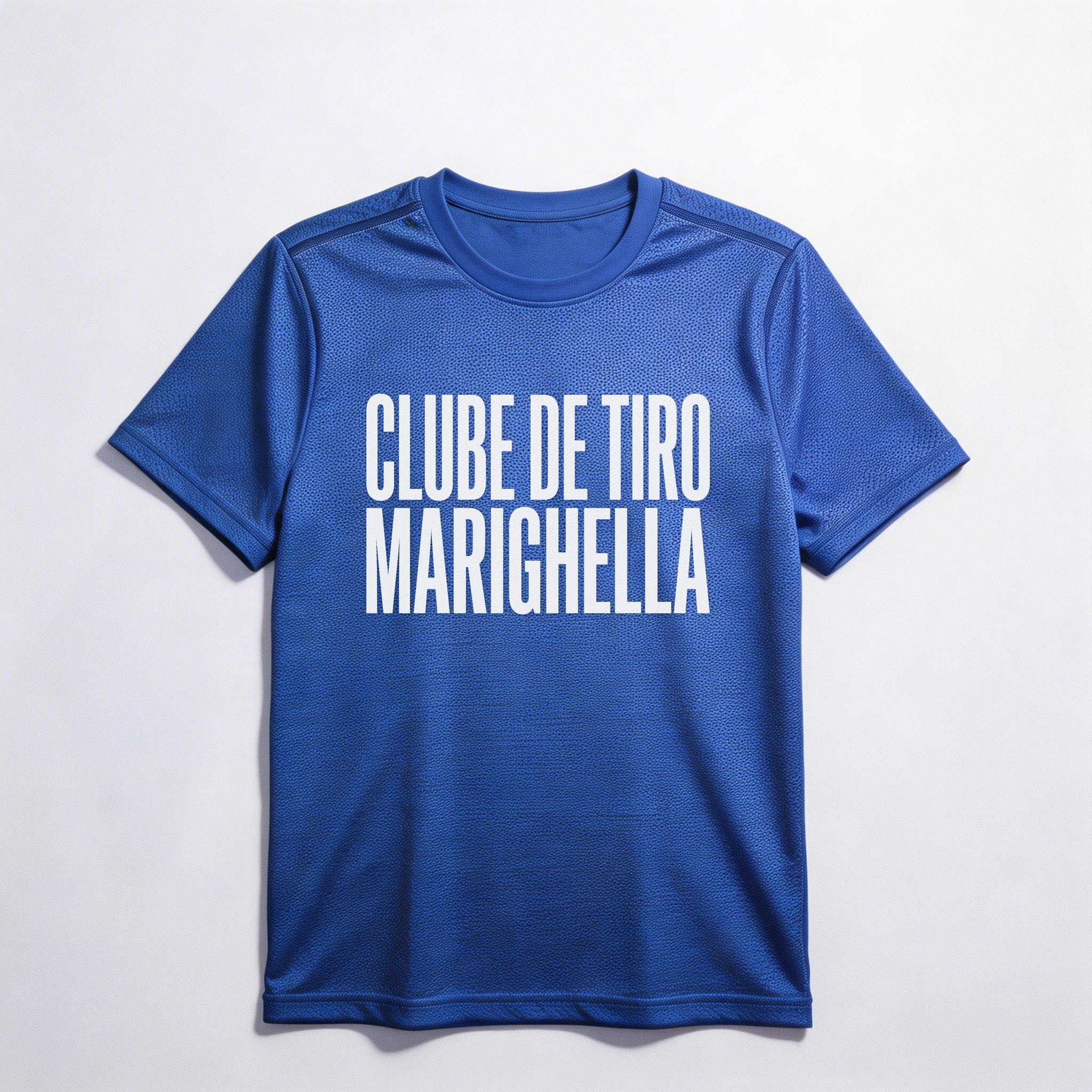 Camiseta_dry_fit_azul_que_isso_camarada_-_Clube_de_Tiro_Marighella_-_Tipografia | Clube de Tiro Marighella - Tipografia