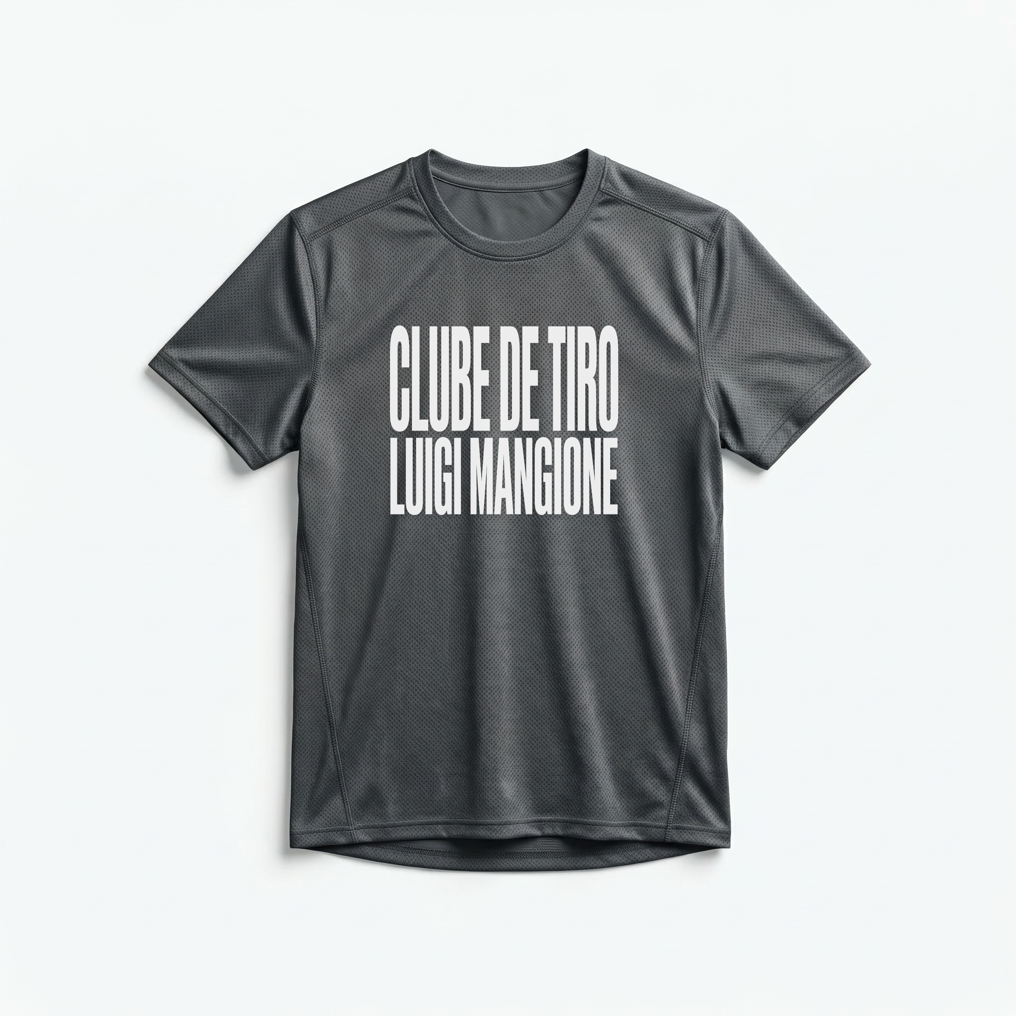 Camiseta_dry_fit_chumbo_que_isso_camarada_-_Clube_de_Tiro_Luigi_Mangione_-_Tipografia | Clube de Tiro Luigi Mangione - Tipografia