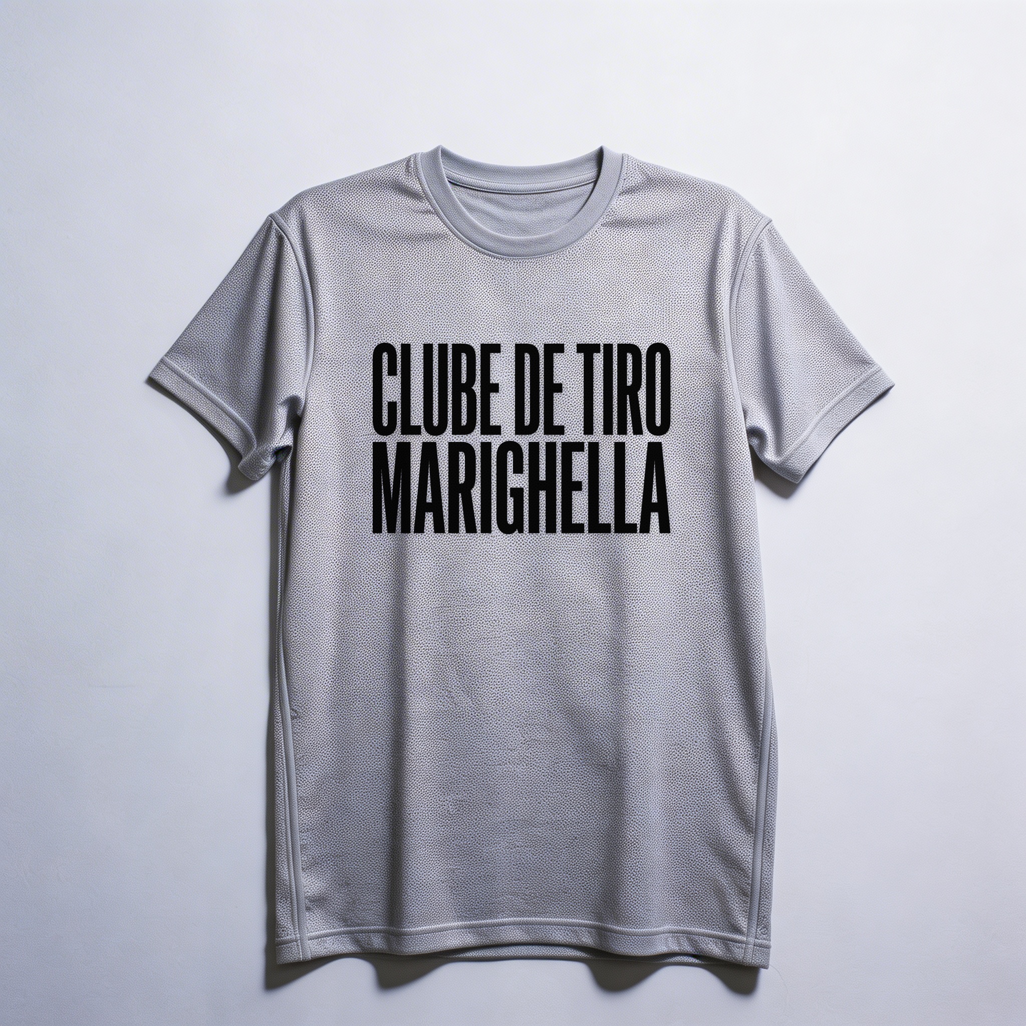 Camiseta_dry_fit_cinza_claro_que_isso_camarada_-_Clube_de_Tiro_Marighella_-_Tipografia | Clube de Tiro Marighella - Tipografia